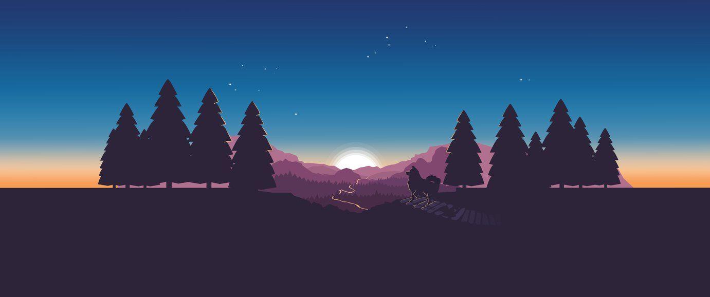 1381x578 Vector Wallpaper 3440x1440