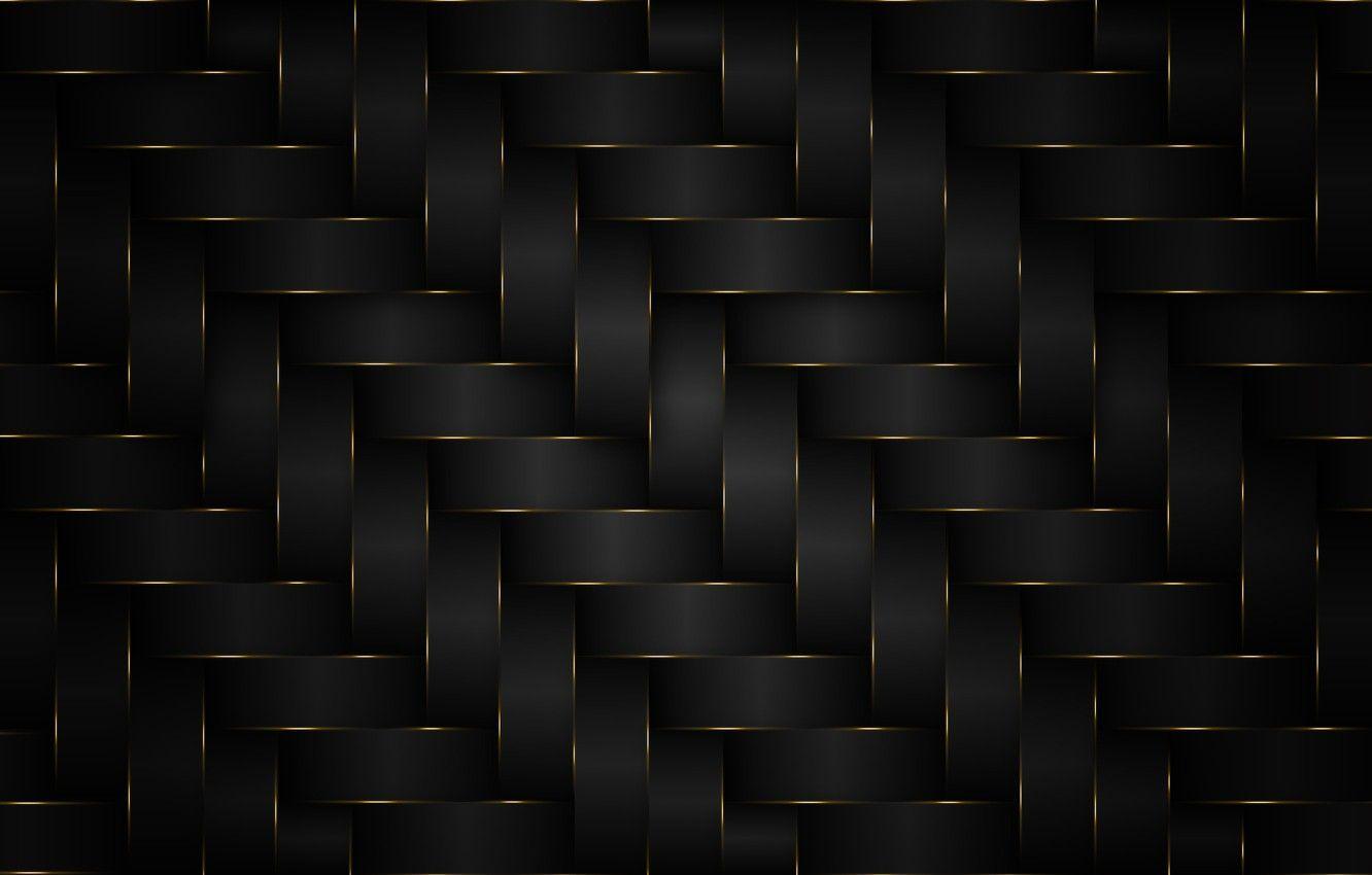 1332x850 Wallpaper background, pattern, black, gold image for desktop, section текстуры