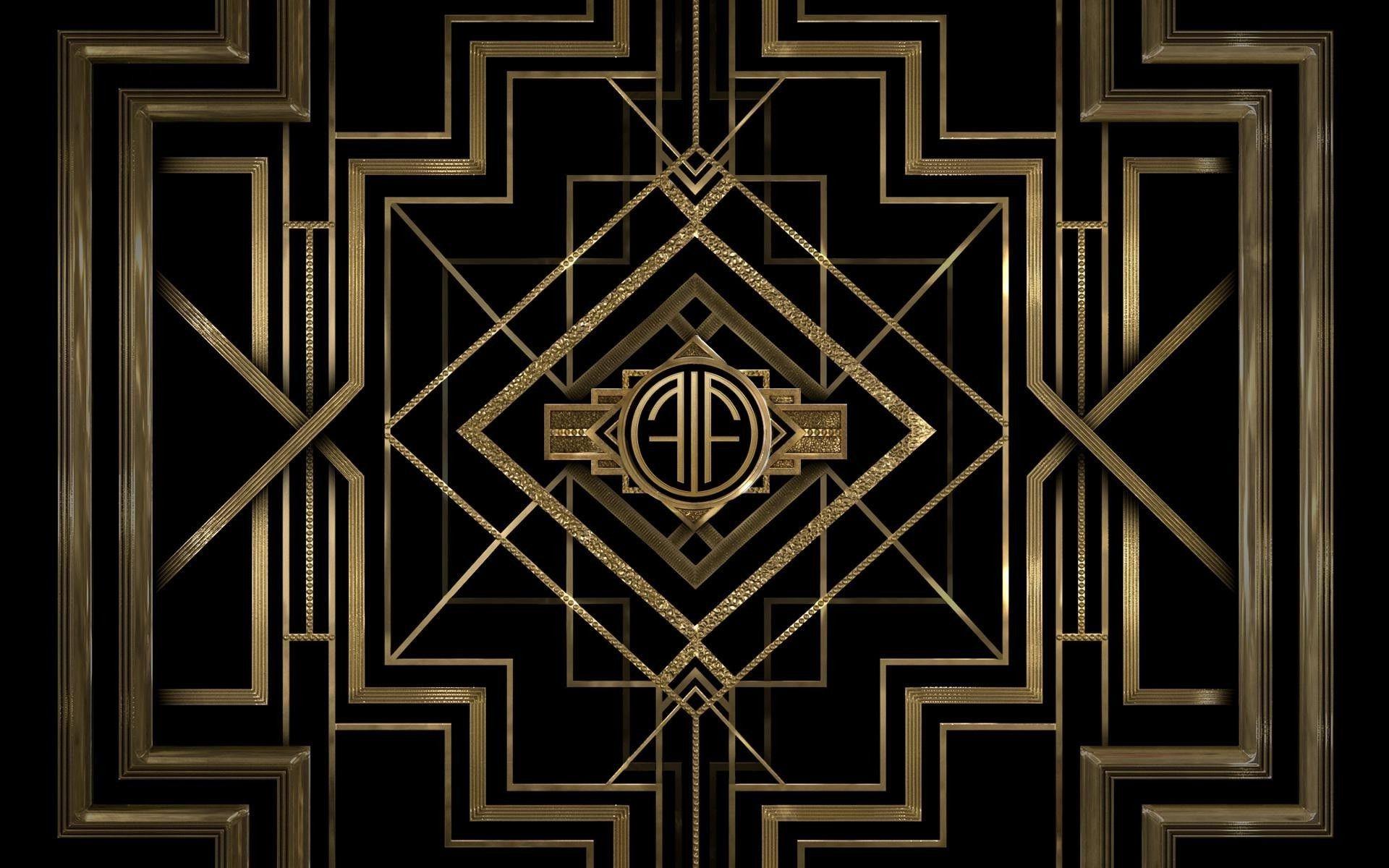 1920x1200 minimalism, Pattern, Digital Art, Black, Gold, The Great Gatsby Wallpaper HD / Desktop and Mobile Background