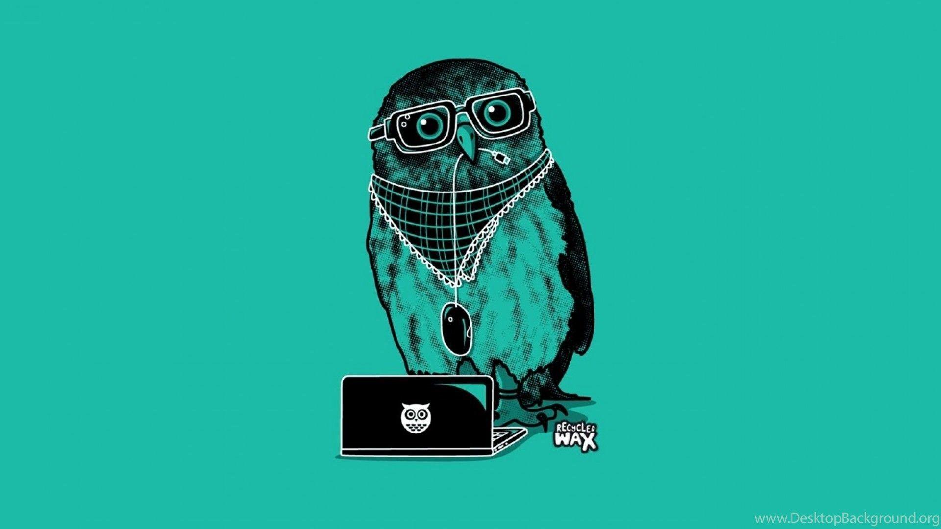 1920x1080 Hipster Owl, Simple, Minimalistic, 1920x1080 HD Wallpaper