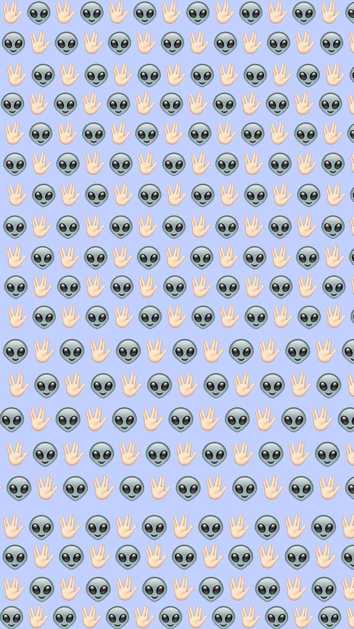720x1280 alien, background, emoji and iphone