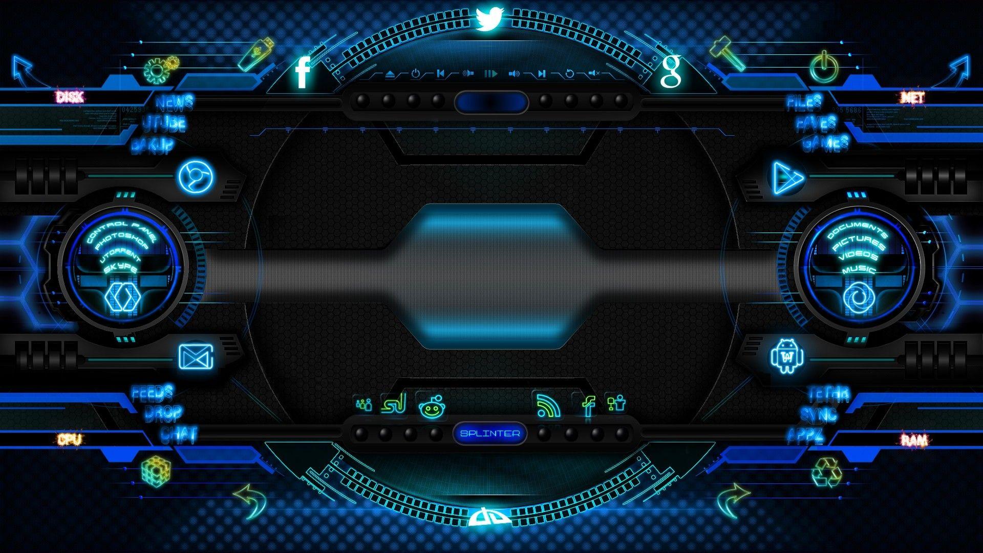 1920x1080 Batcomputer Wallpaper