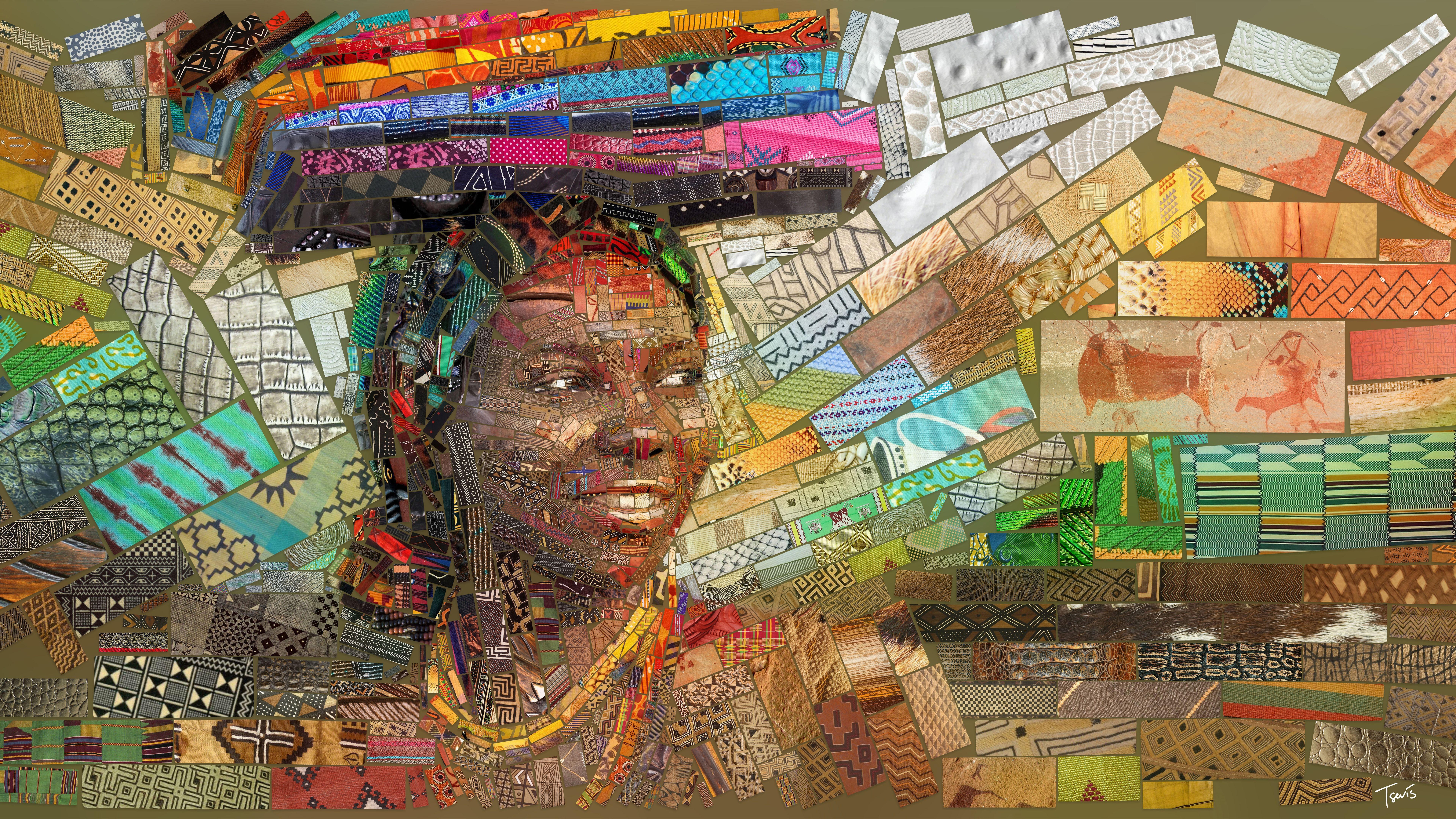 7680x4320 Wallpaper Art picture, mosaic, Africa, girl, book 7680x4320 UHD 8K