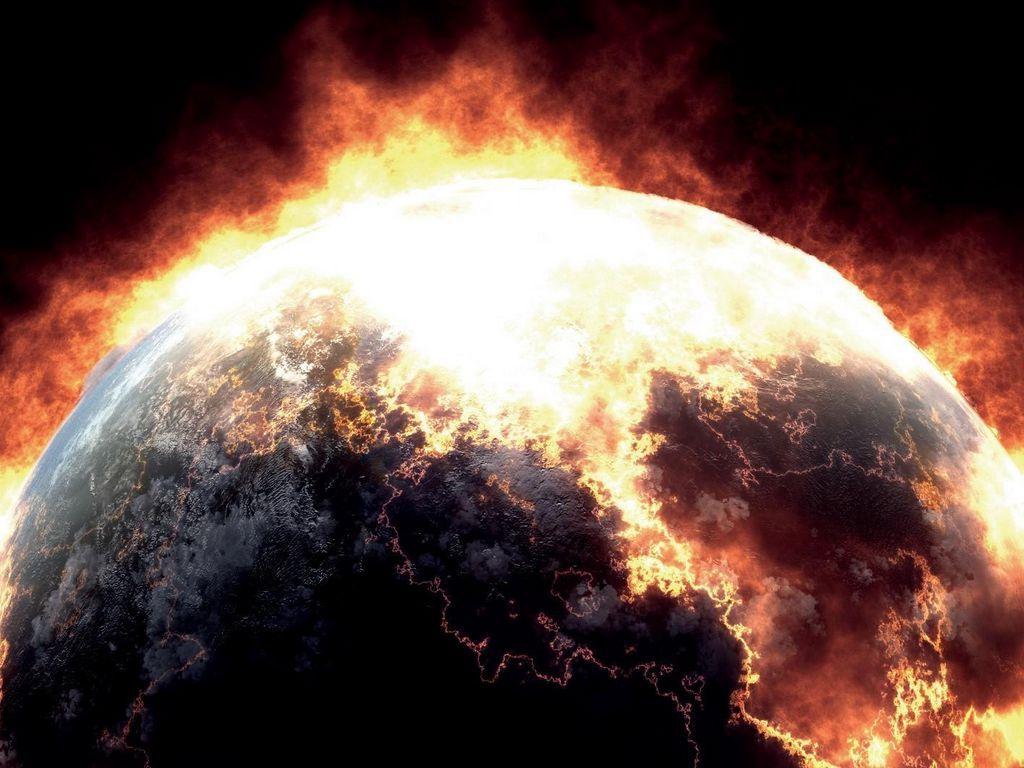 1024x768 Download Wallpaper 1024x768 Planet, Explosion, Radiation, Close Up