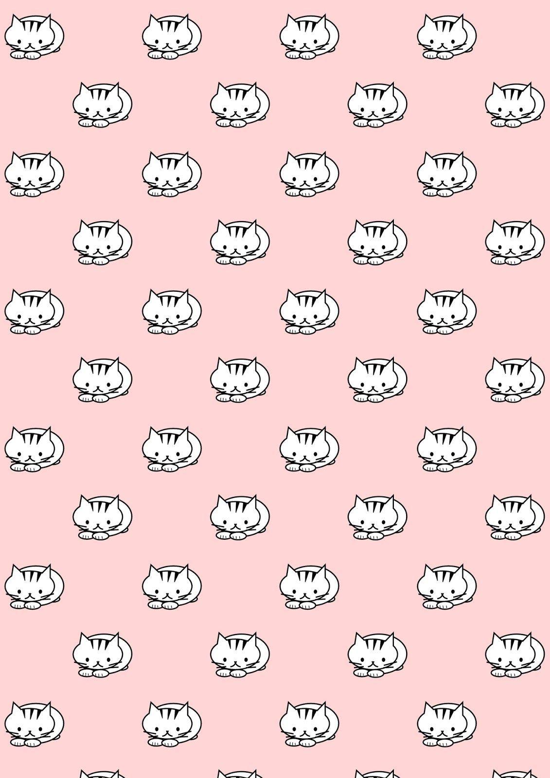 1131x1600 Free digital kitty cat scrapbooking paper: pink
