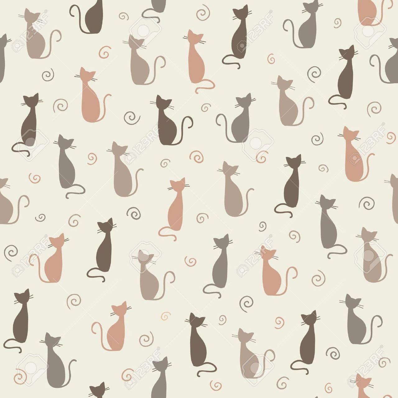 Cute Cat Pattern Wallpapers - Top Free Cute Cat Pattern Backgrounds - WallpaperAccess