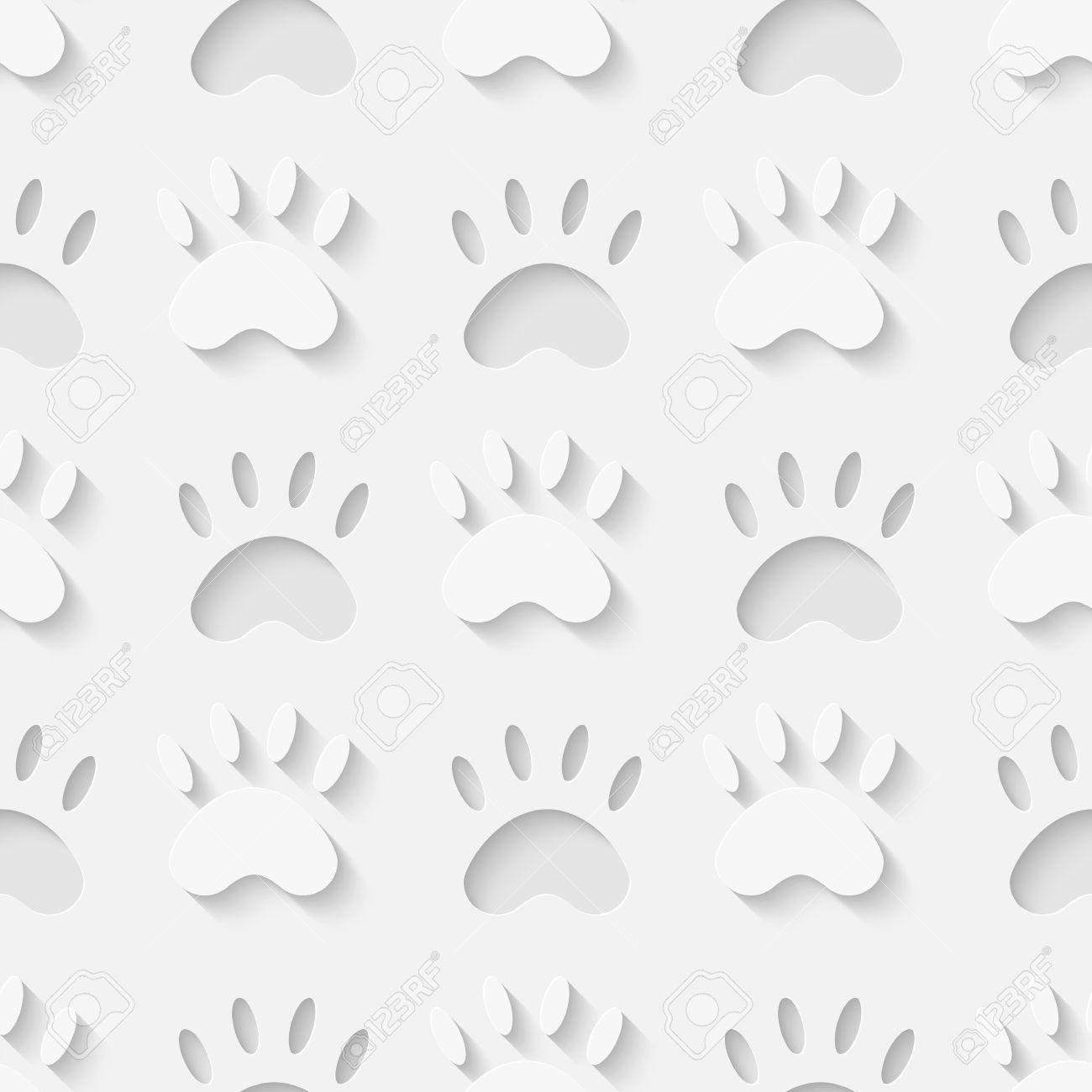 1300x1300 3D Paw Print Wallpaper. Floral Print