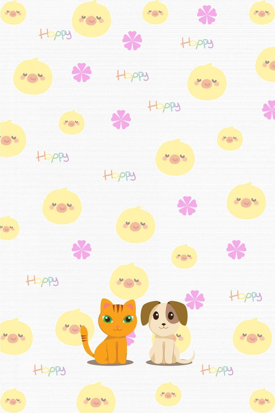 960x1440 Cartoon Cute Cat Wallpaper Print Ad, Cartoon Background, Cute, Cat