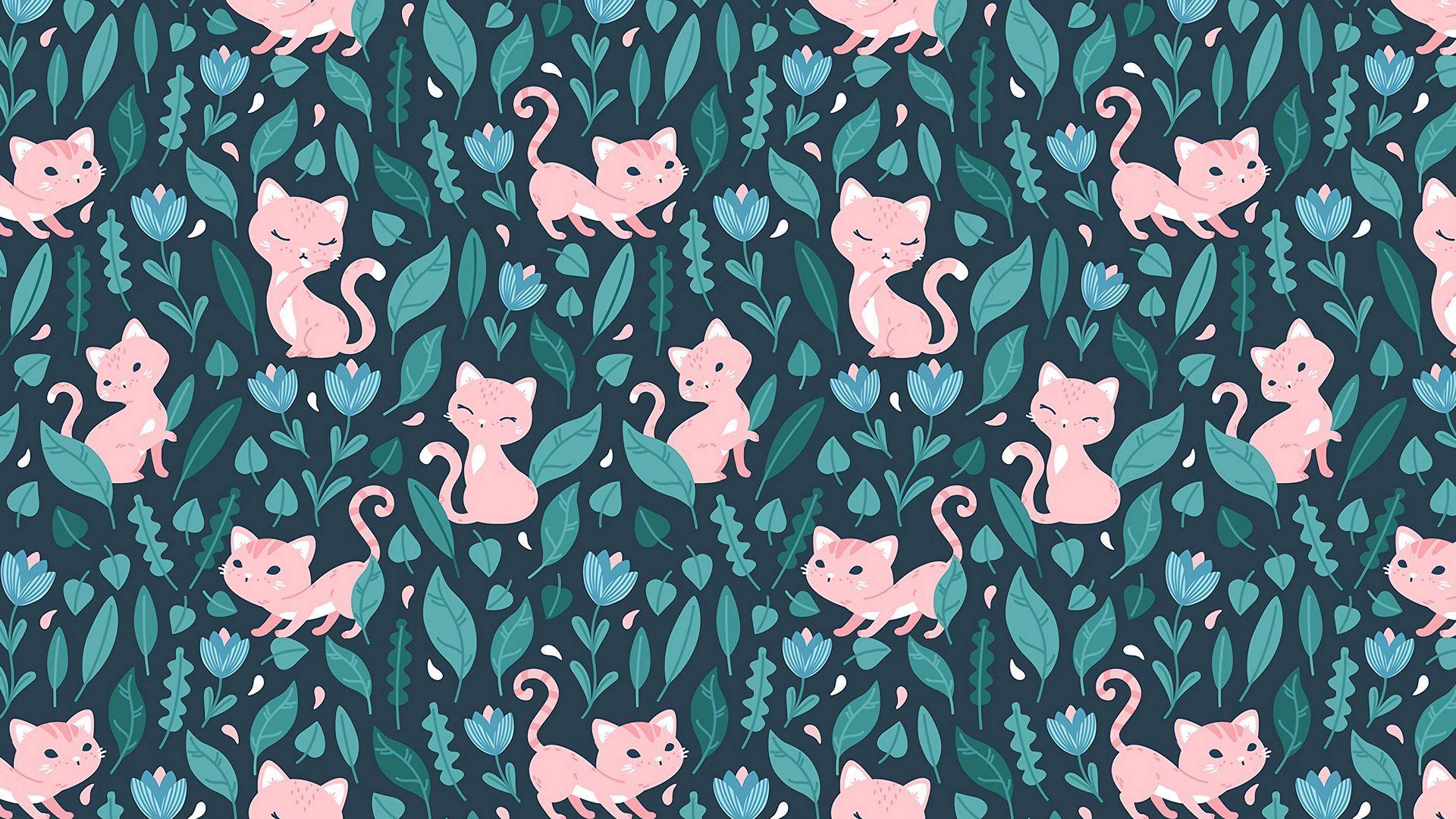 Cute Cat Pattern Wallpapers - Top Free Cute Cat Pattern Backgrounds