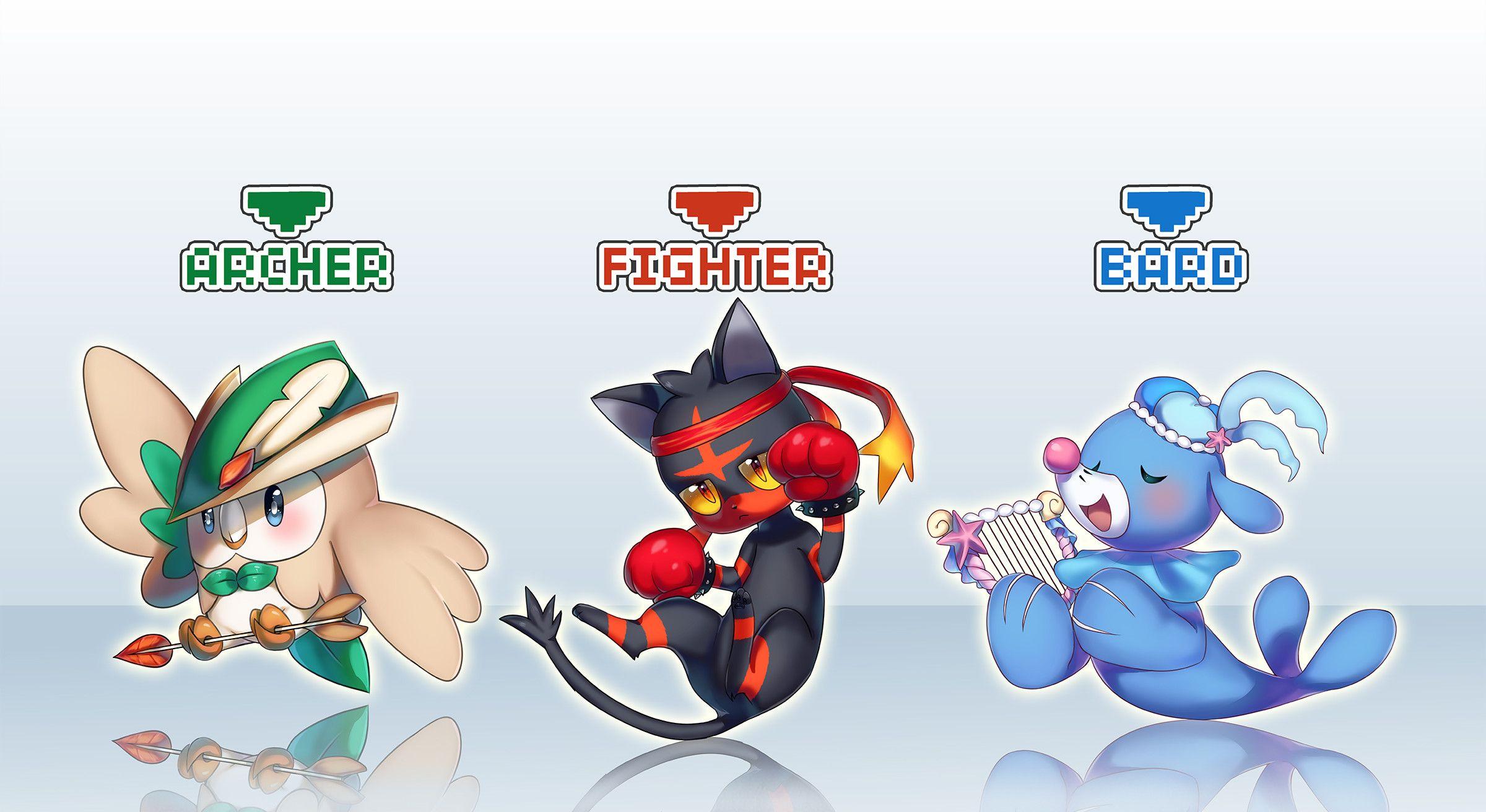 2400x1312 Pokemon starters, iPhone, Desktop HD Background