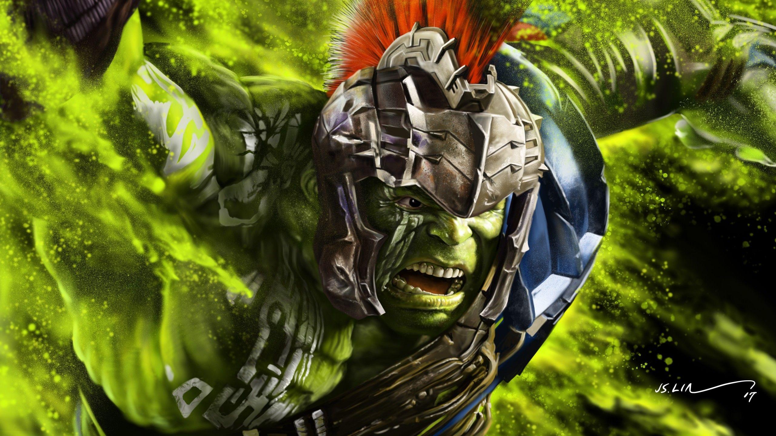 2560x1440 Wallpaper Hulk, Thor Ragnarok, Artwork, HD, 4K, Creative Graphics