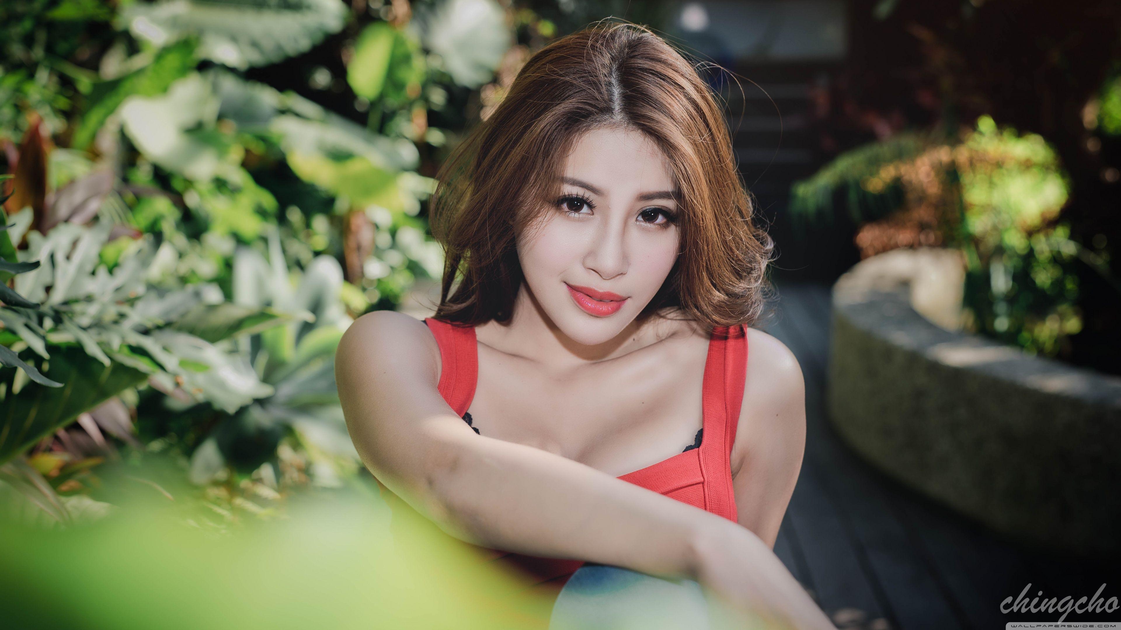 3840x2160 Asian Girl Smile Ultra HD Desktop Background Wallpaper for 4K UHD