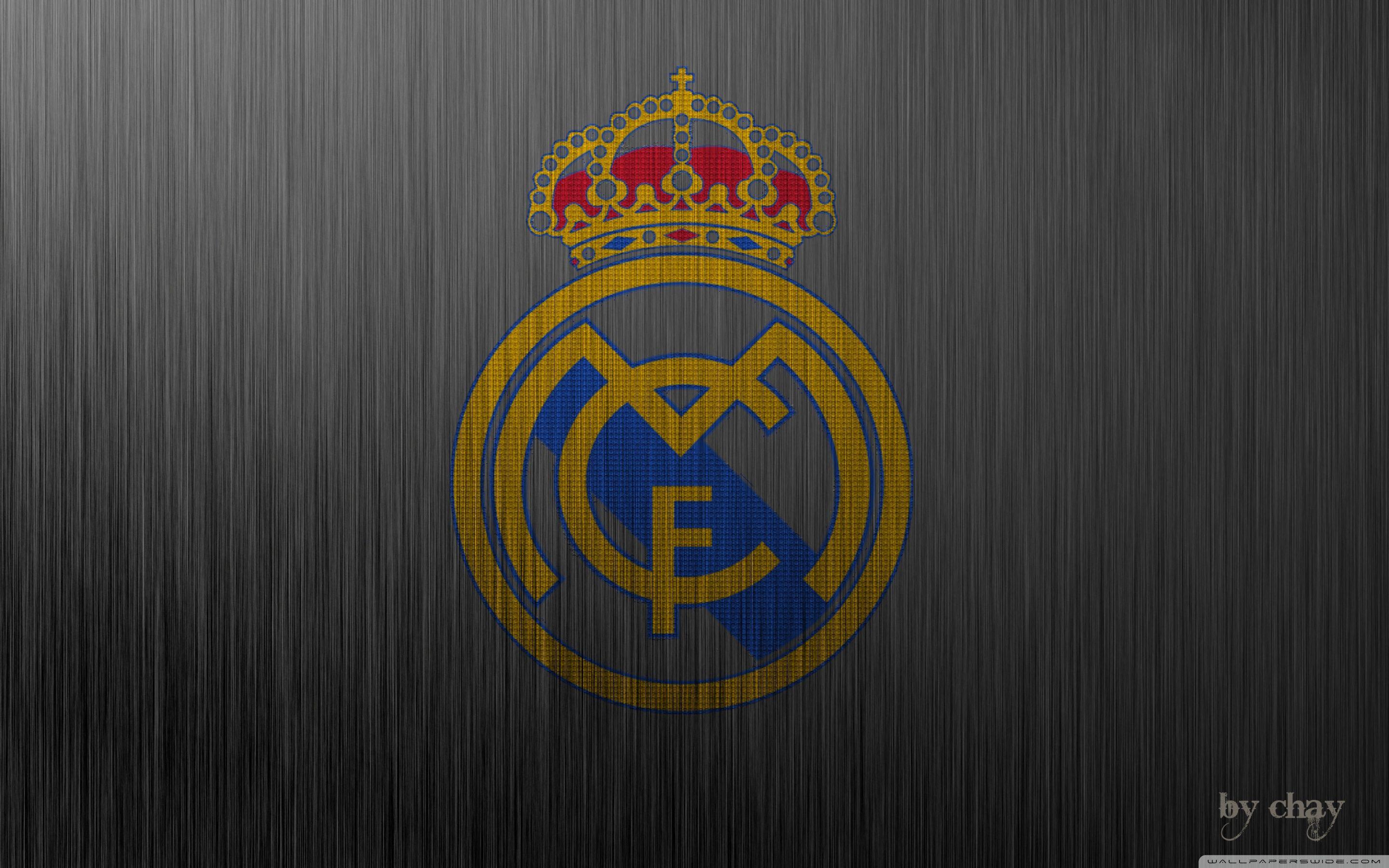 2880x1800 Real Madrid Metal Logo Ultra HD Desktop Background Wallpaper
