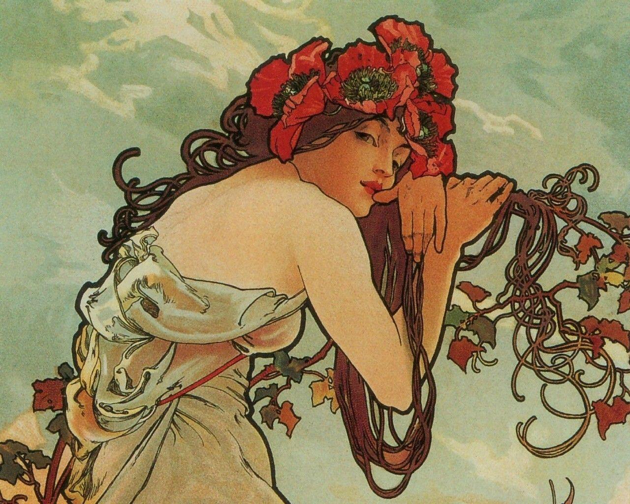 Cool Alphonse Mucha Wallpapers Top Free Cool Alphonse Mucha Backgrounds Wallpaperaccess