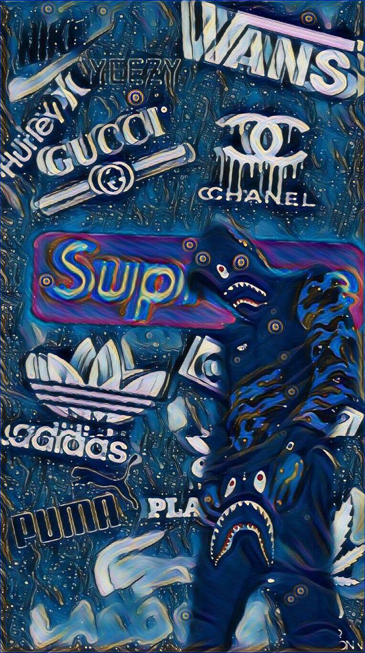 717x1280 Galaxy bape supreme wallpaper