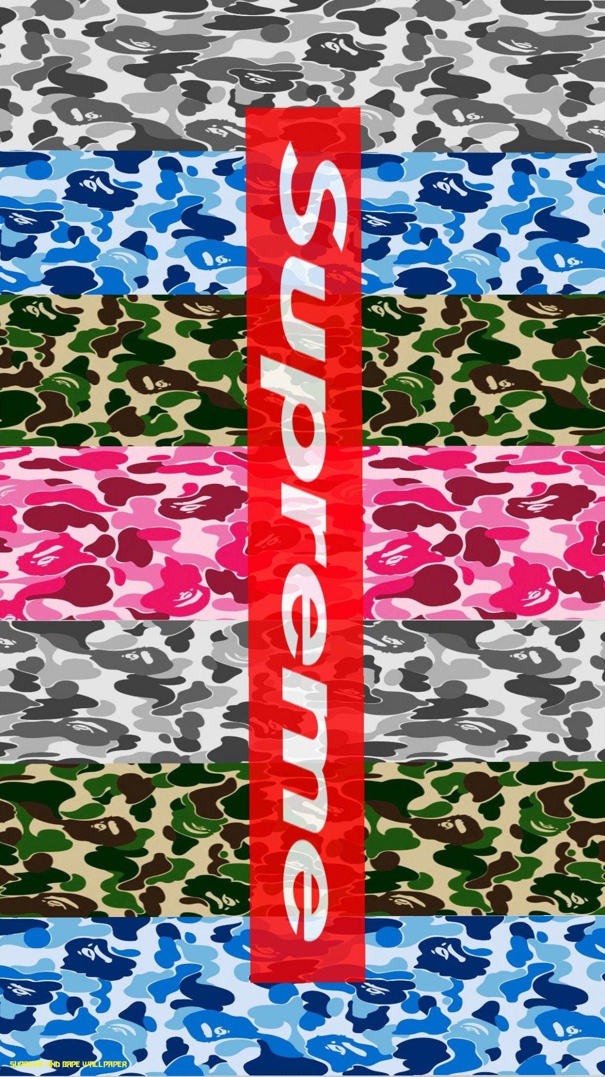 1204x2141 Supreme X BAPE iPhone Wallpaper Free Supreme X BAPE