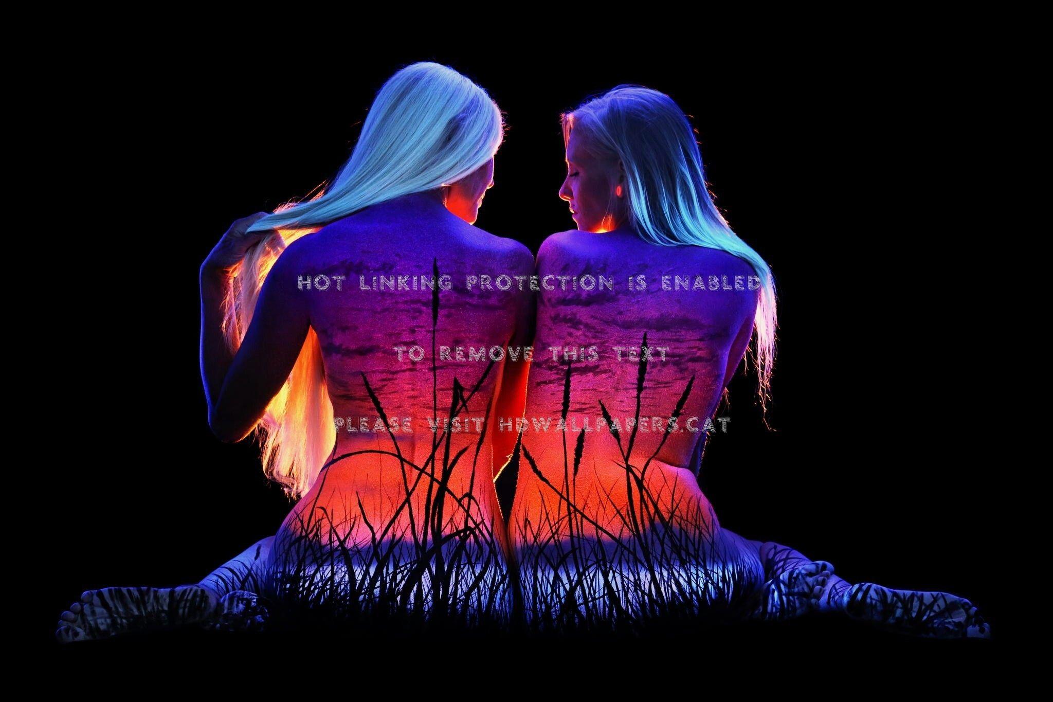 2048x1365 blacklight art'.. fluorescent neon 3D