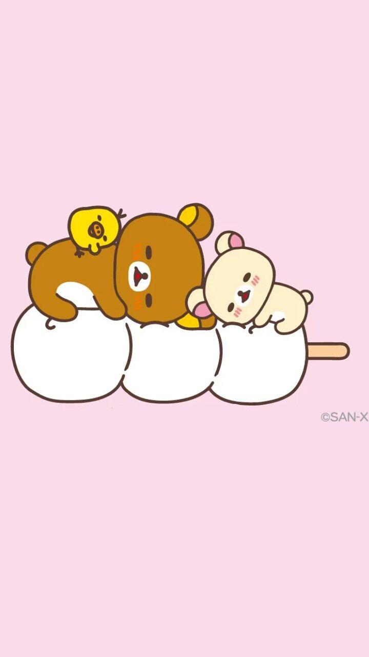 720x1280 art, bear, cartoon, Chick, cute baby, drawing, food, illustration