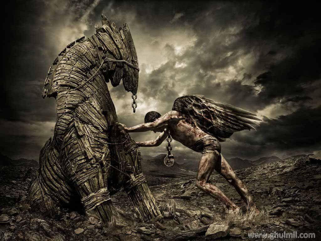 1024x768 Fallen Angel Wallpaper