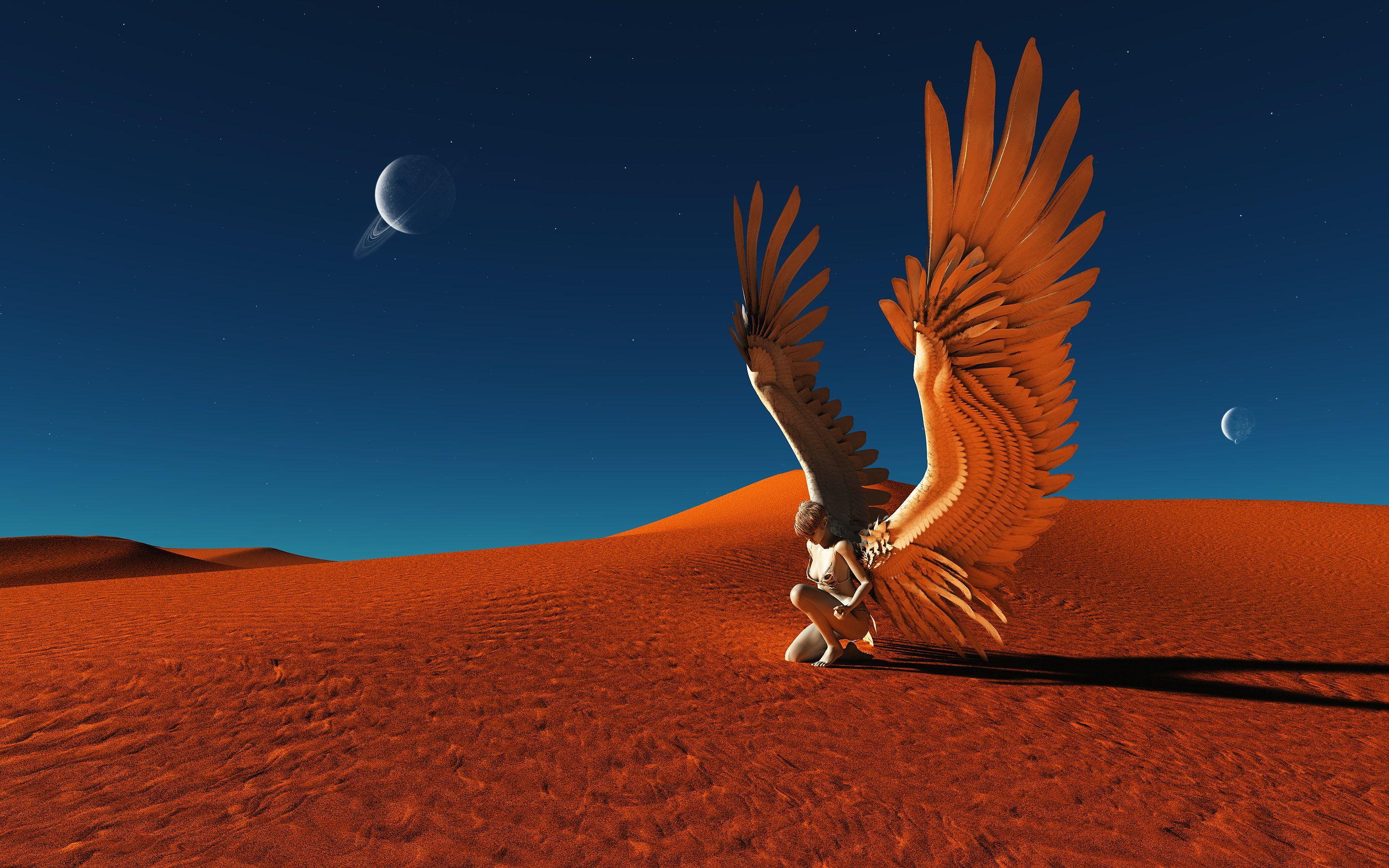 2880x1800 Fallen Angel Wallpaper