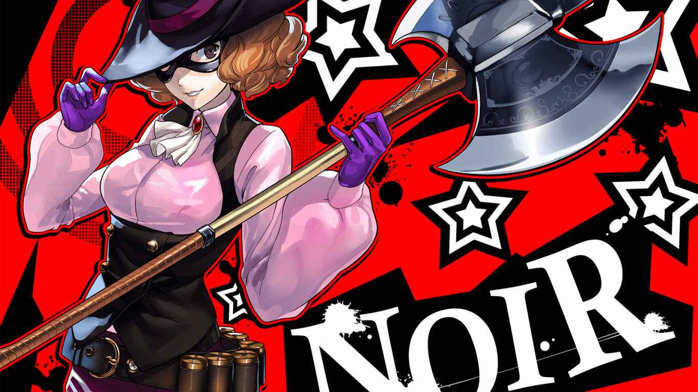 1366x768 Download 1366x768 Persona Okumura Haru, Noir, Mask, Axe, Hat