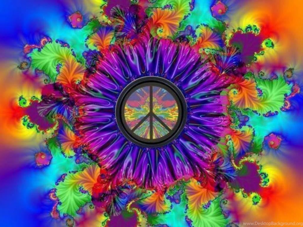 1024x768 Wallpaper And Peace Psychedelic Wallpaper