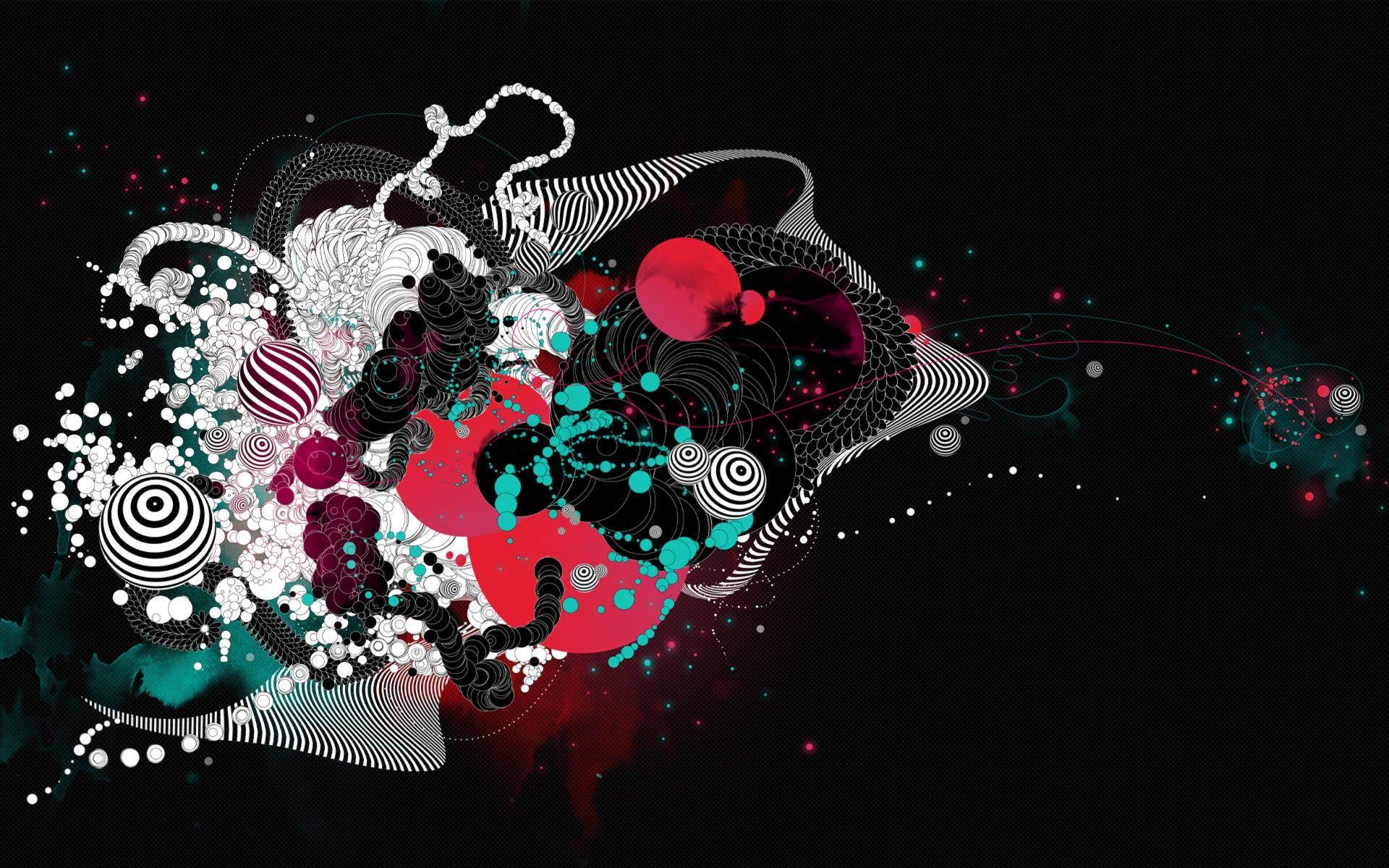 1920x1200 Teaser, Pattern, Vector, Psychedelic, View, download, Black