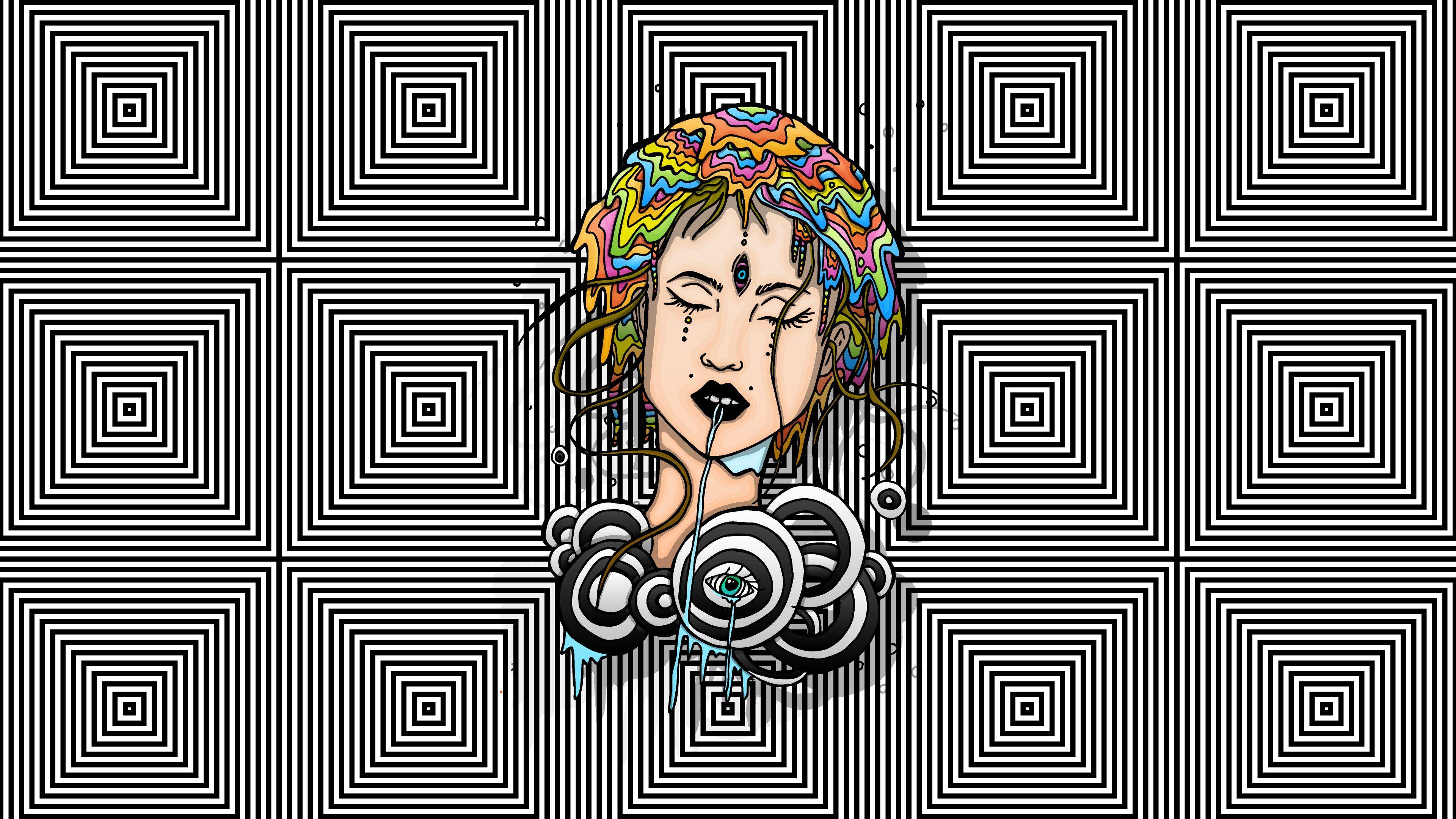 3840x2160 4K Psychedelic Wallpaper