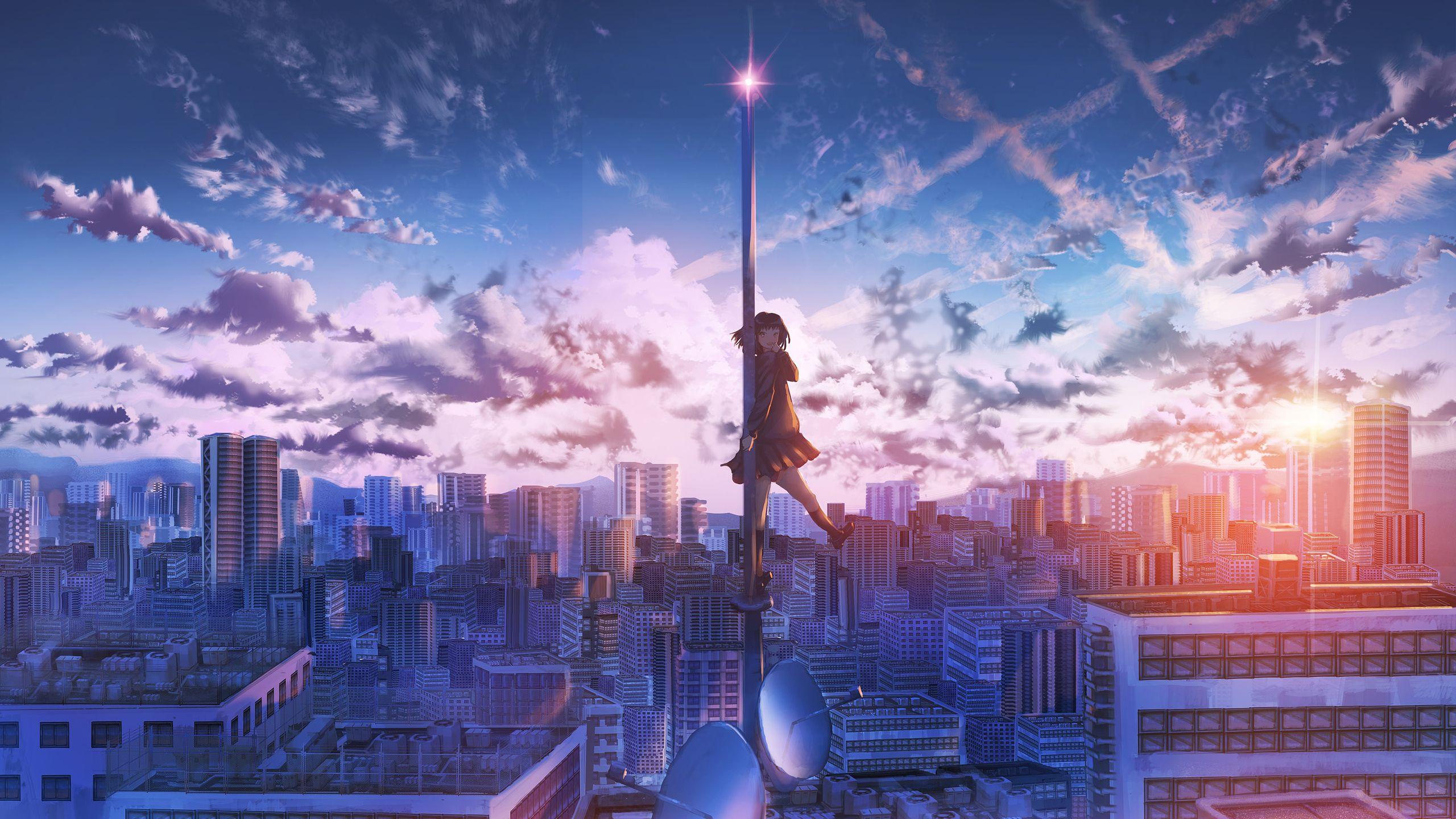 Anime Cityscape Wallpapers Top Free Anime Cityscape Backgrounds