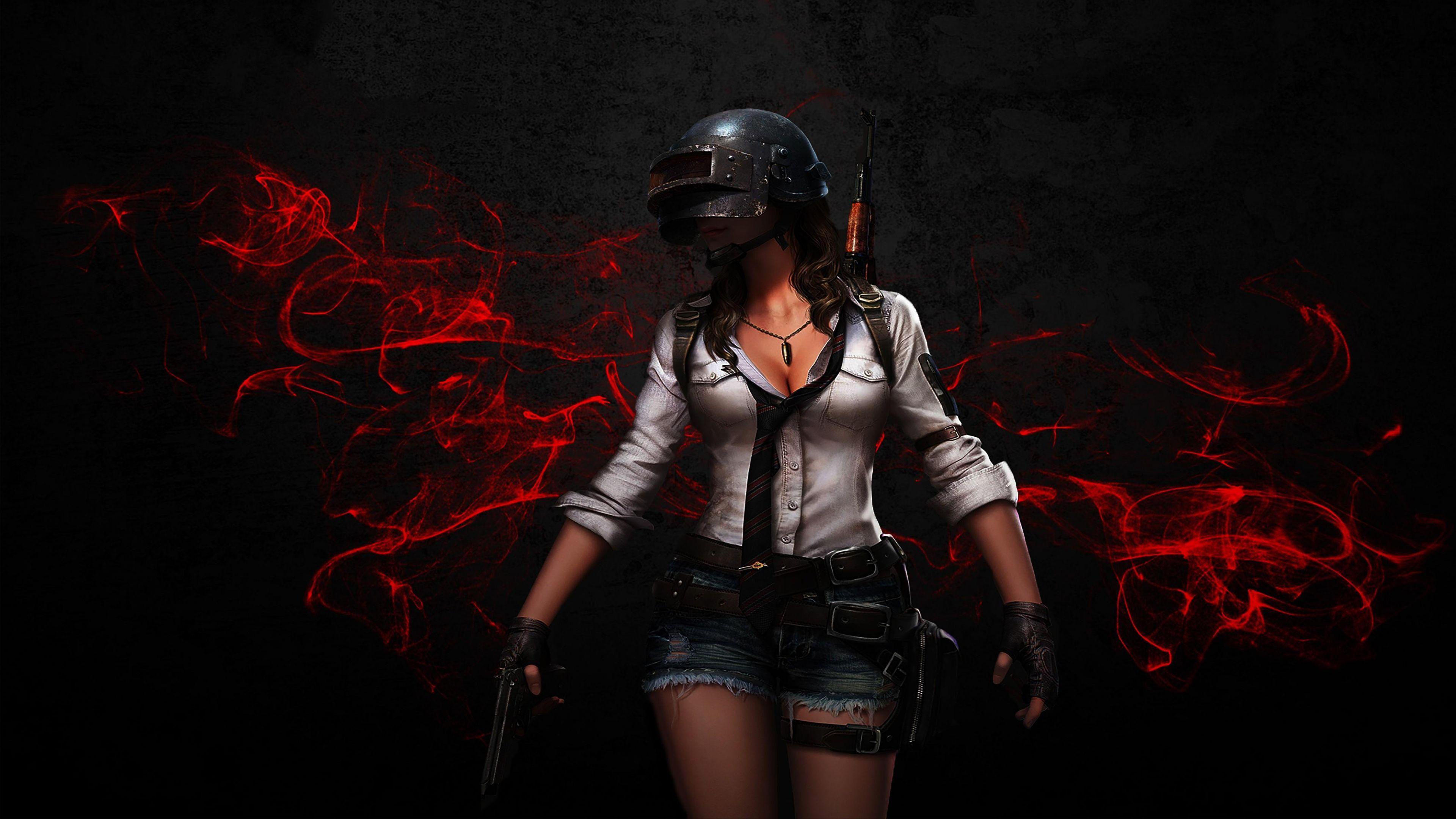 3840x2160 PUBG Girl 3D Desktop HD Wallpaper
