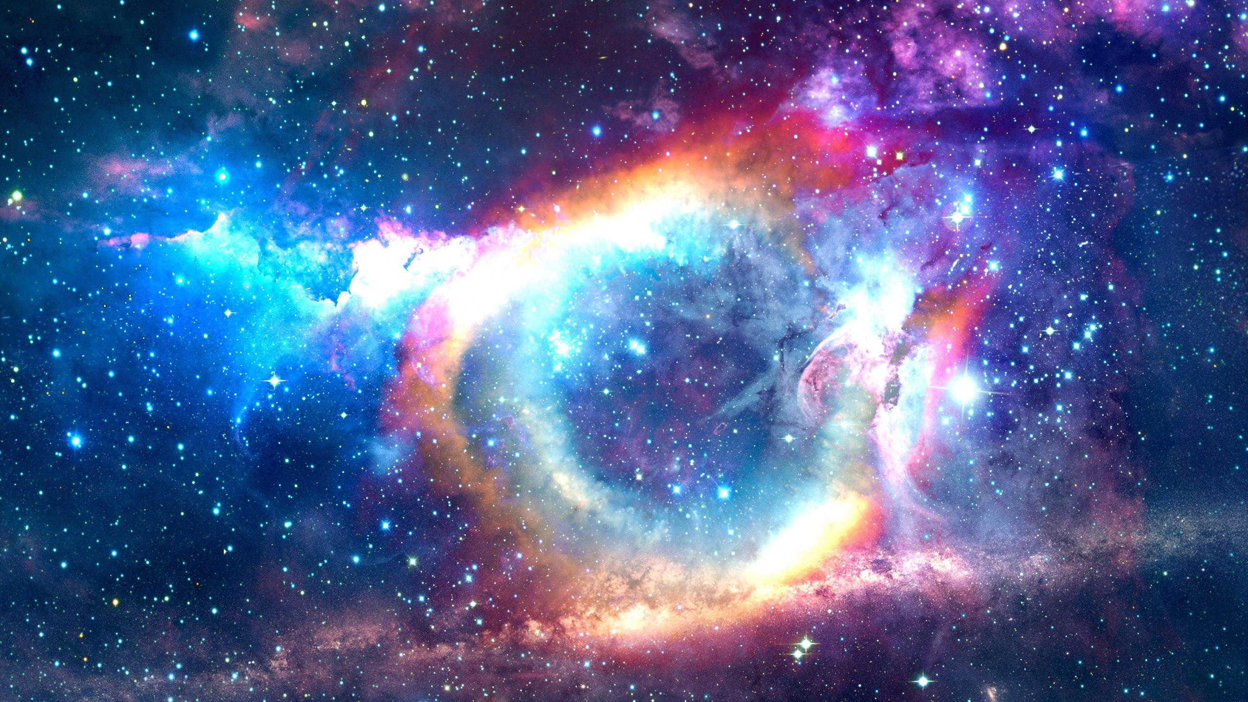 Download wallpaper 2560x1440 space, sky, stars widescreen 16:9 hd background