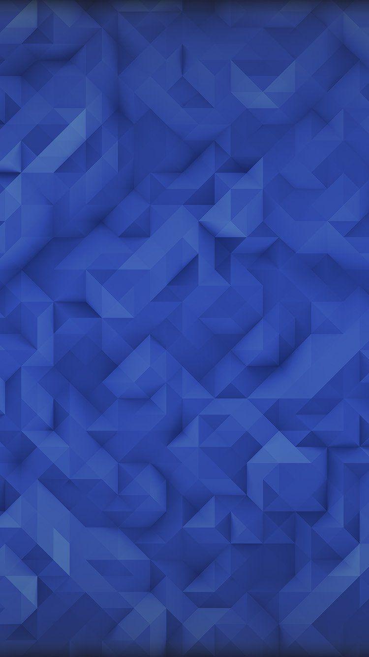 750x1334 Polygon Art Blue Triangle Pattern. Polygon Art, Geometric