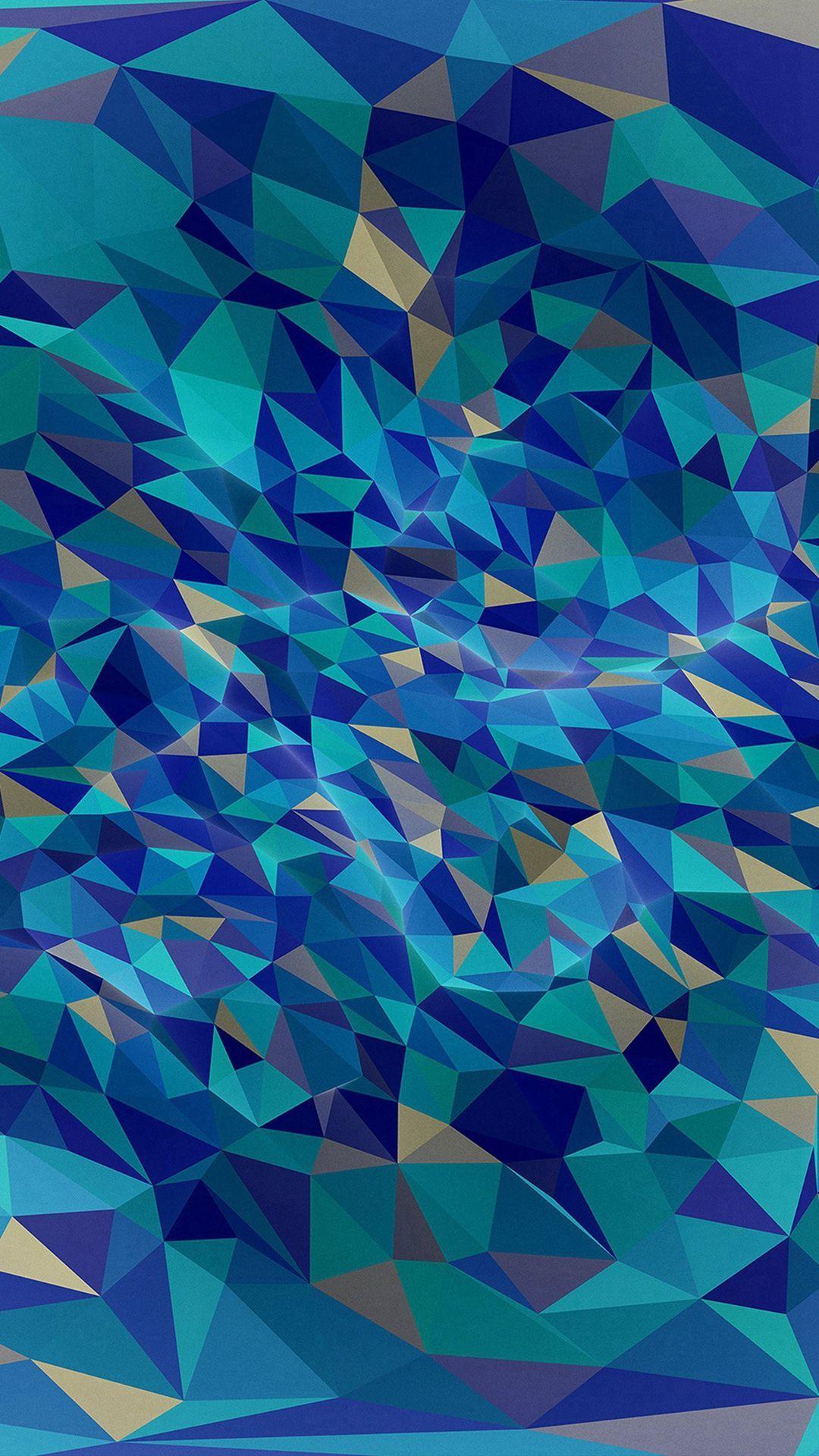 1080x1920 Metaphysics Art Blue Polygon Pattern iPhone 8 Wallpaper