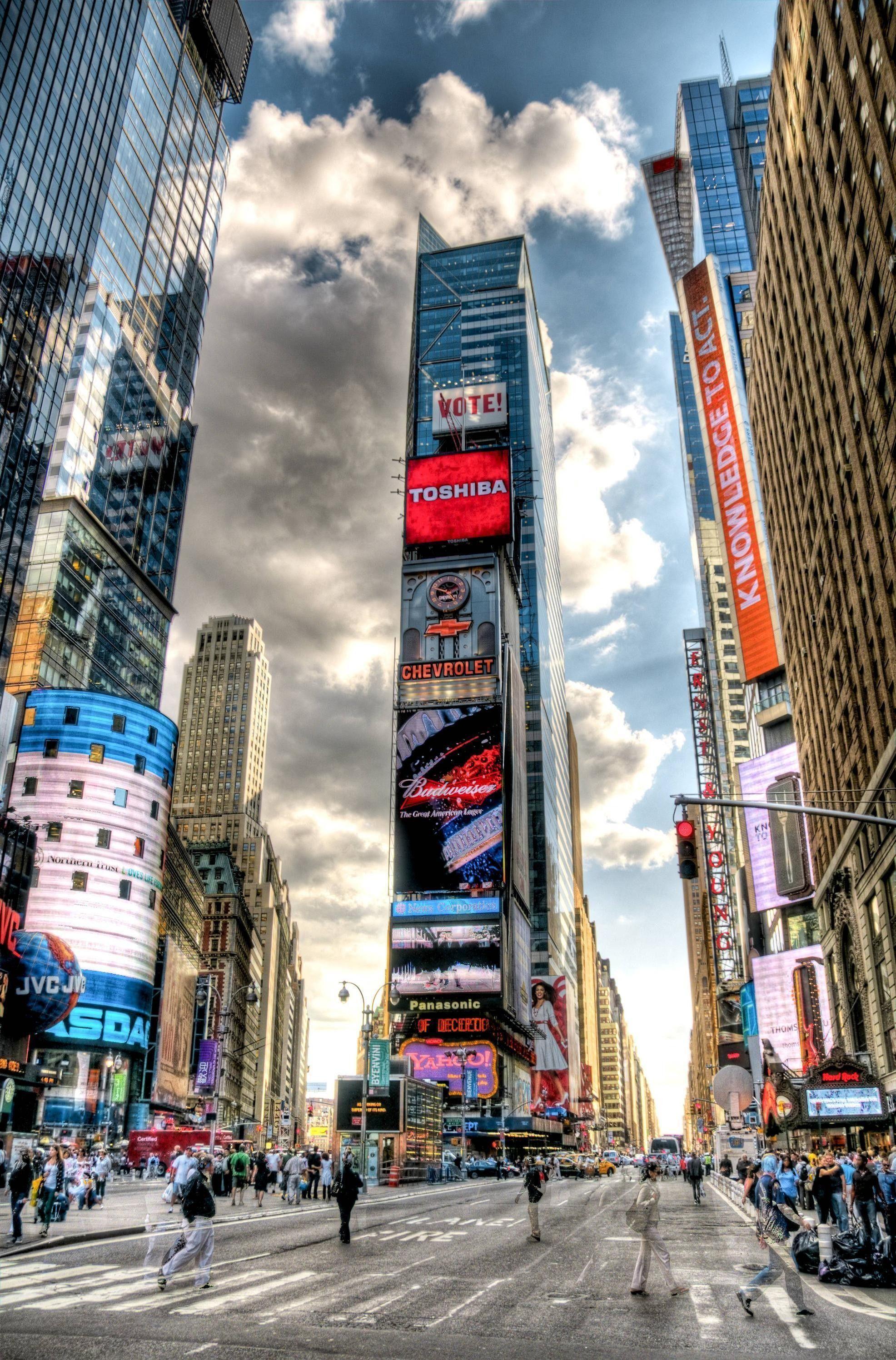 Wallpaper Times Square New York USA city view skyscrapers street  3840x2160 UHD 4K Picture Image