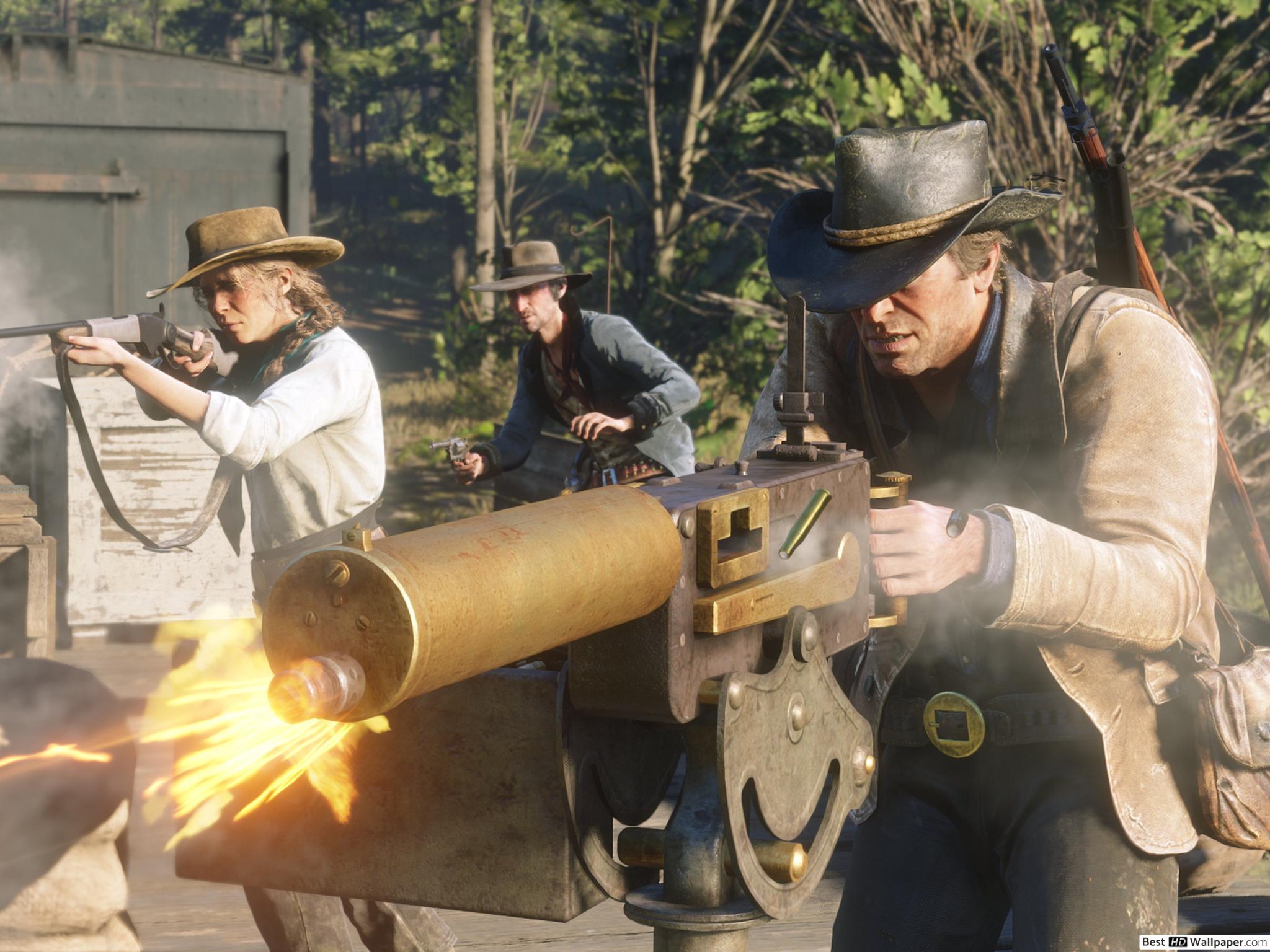 2048x1536 Sadie Adler & Arthur Morgan at Red Dead Redemption HD wallpaper