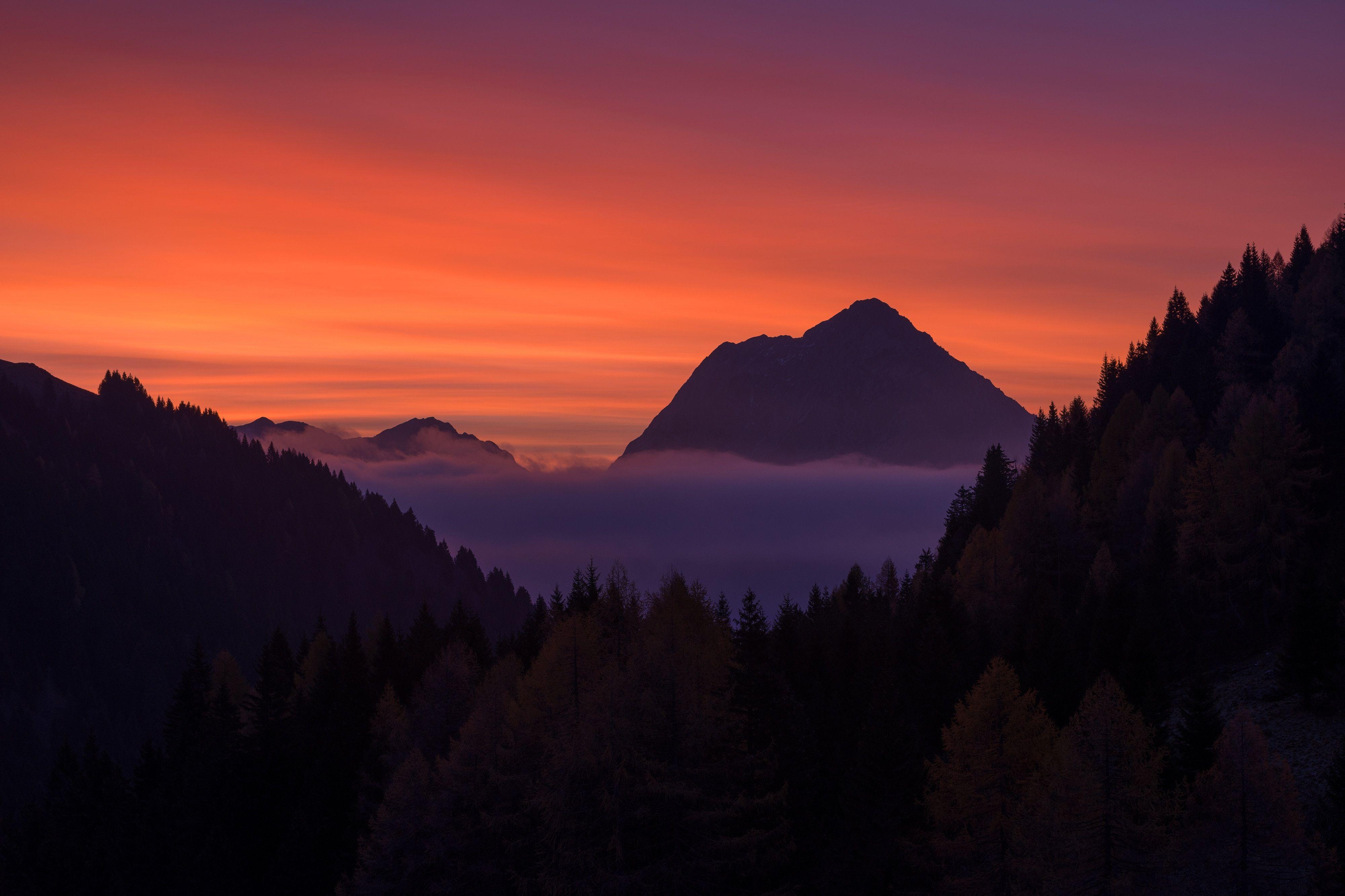 4000x2667 Sunset And Mountains Sunset Wallpaper