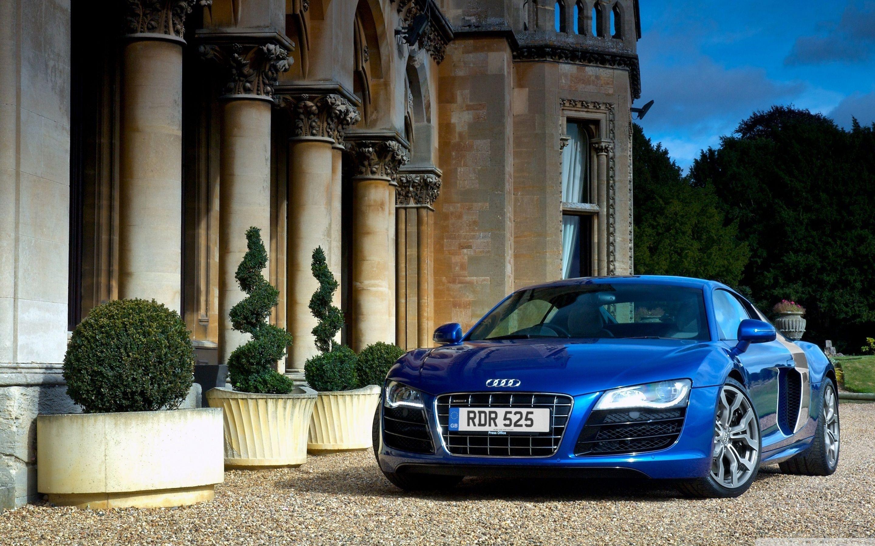 2880x1800 Audi R8 V10 Blue Ultra HD Desktop Background Wallpaper for 4K UHD