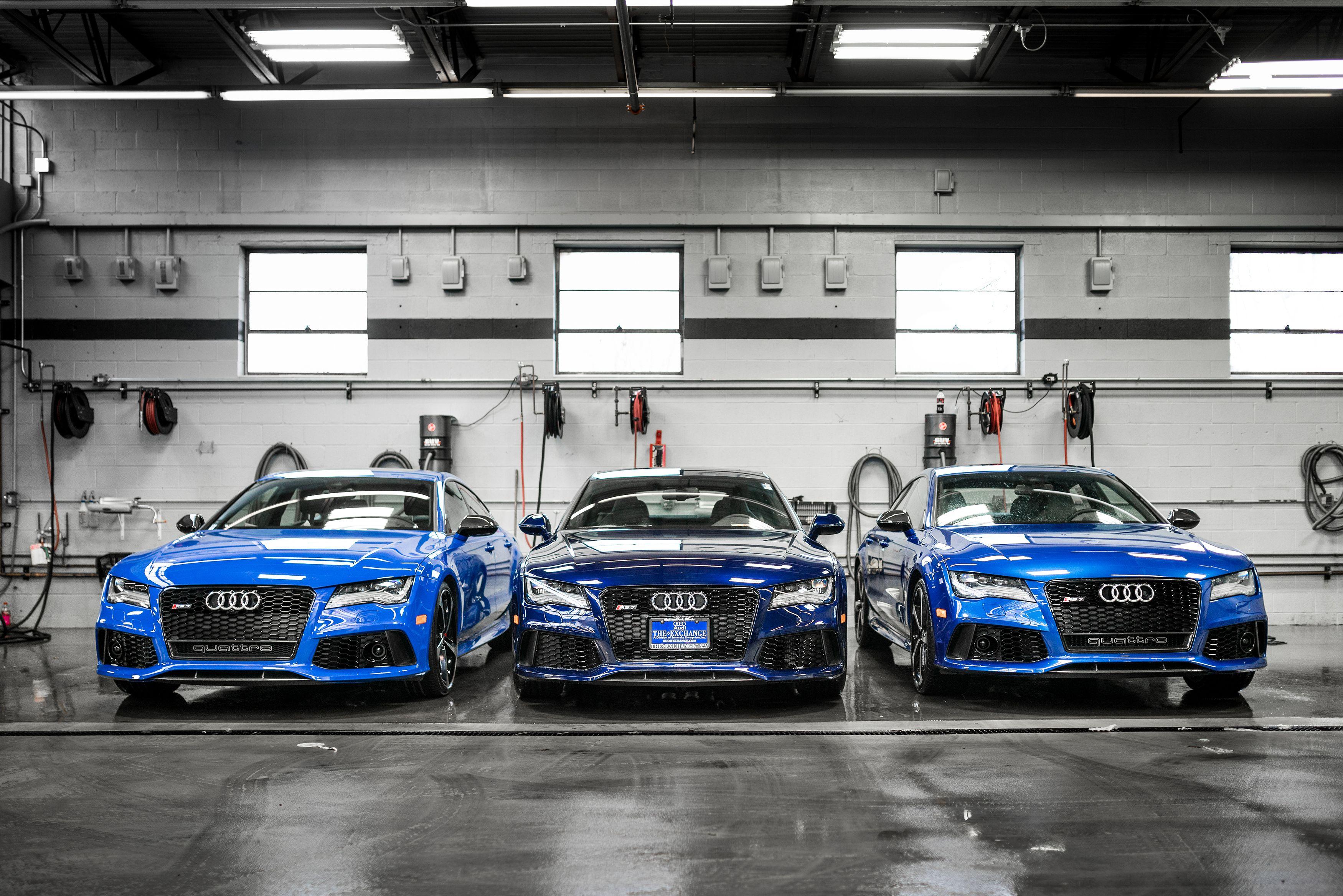 3500x2336 Wallpaper of the Day: Remember those Three Blue RS 7s at Audi