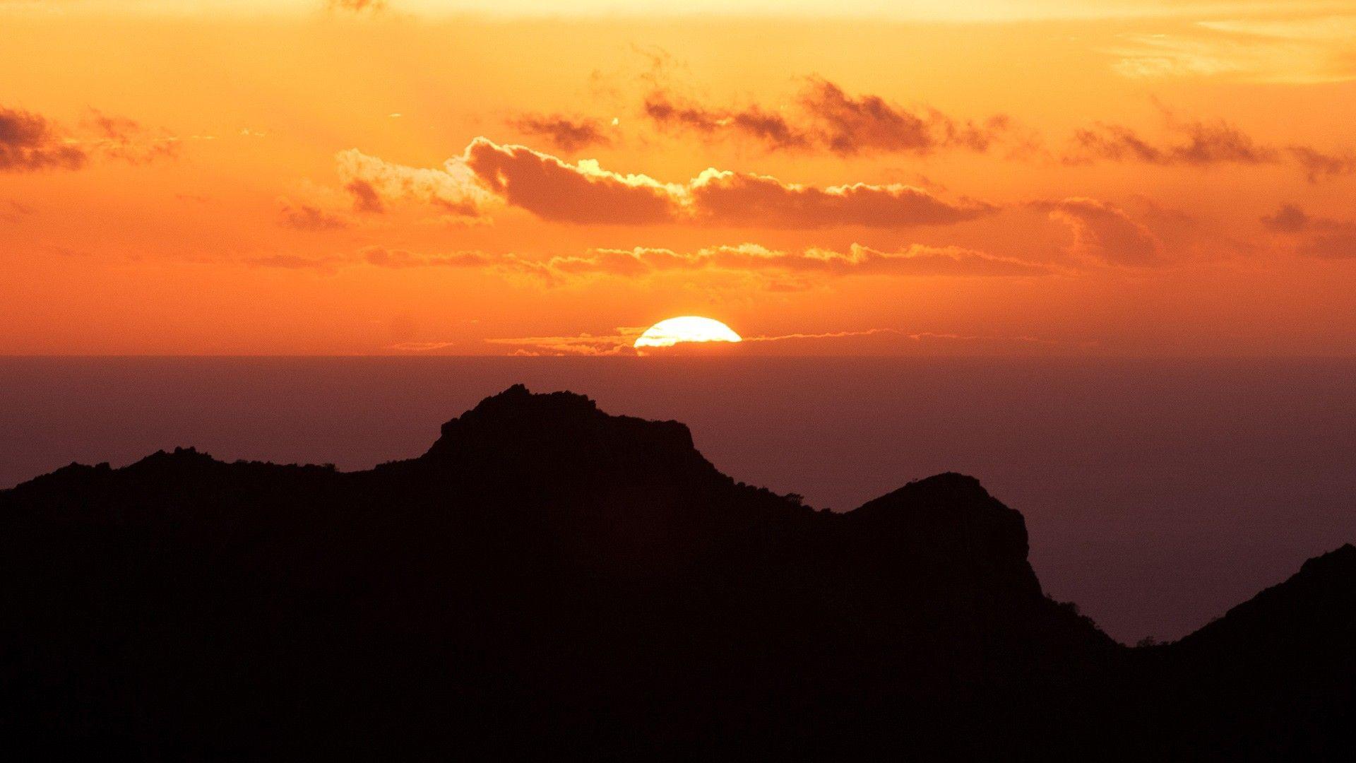 1920x1080 Canary Islands Sunset Wallpaper