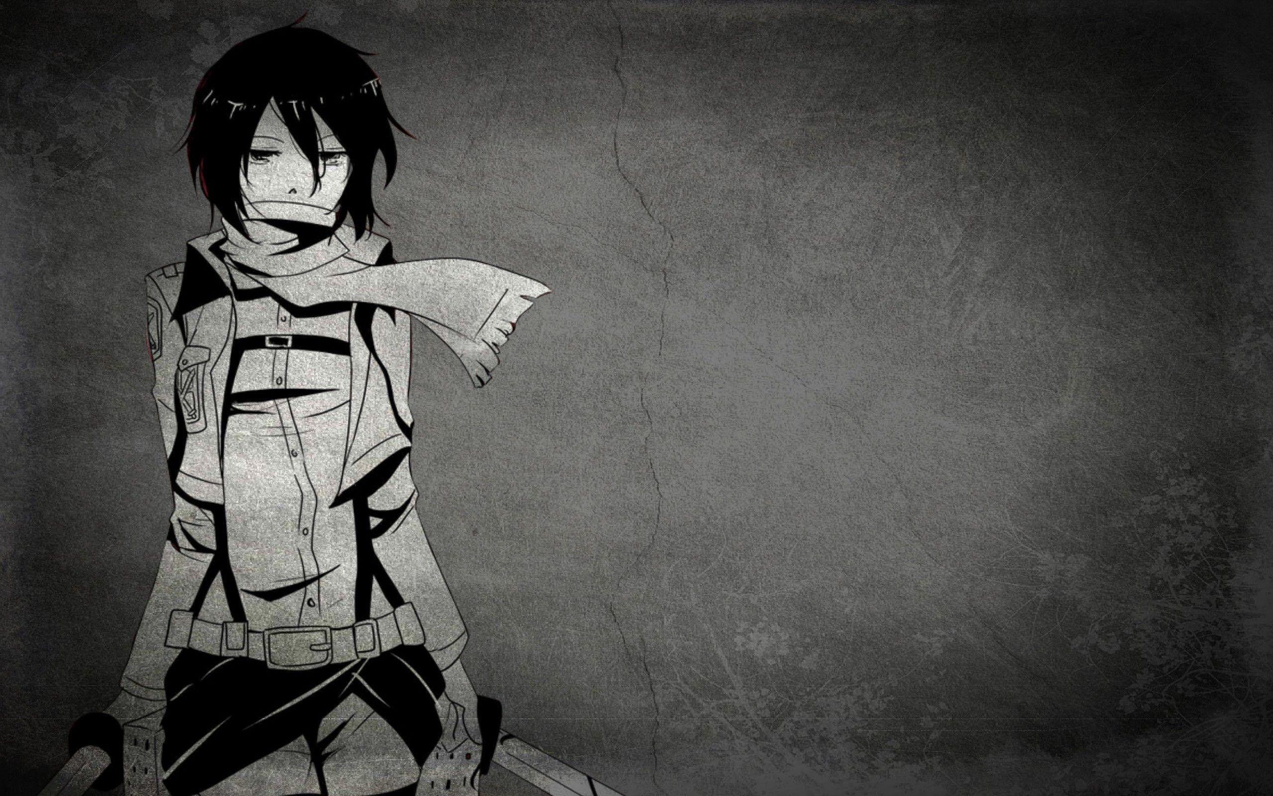 2560x1600 Black Anime Wallpaper