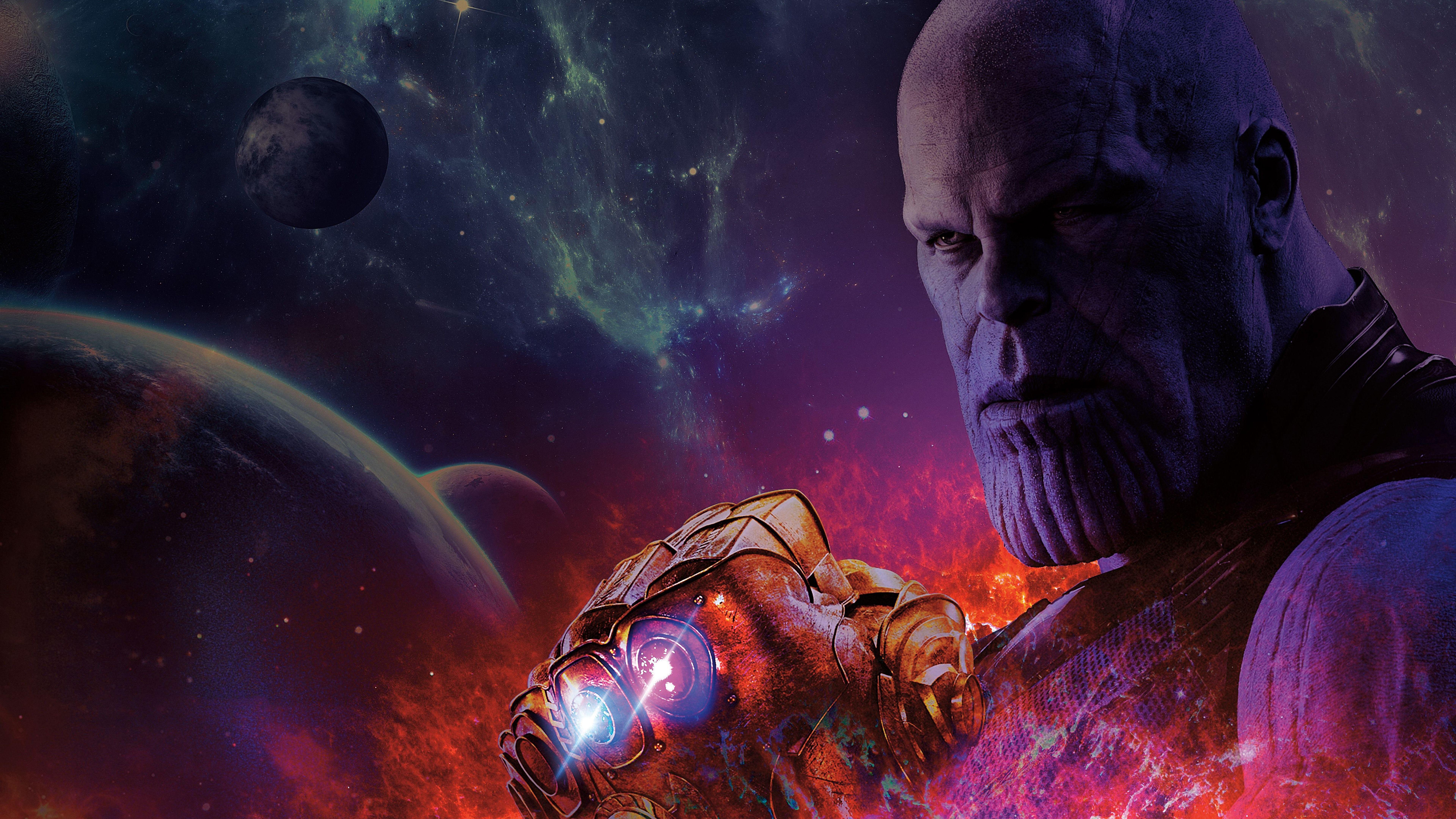 7680x4320 Avengers Infinity War Thanos With Gauntlet Infinity Stone, HD