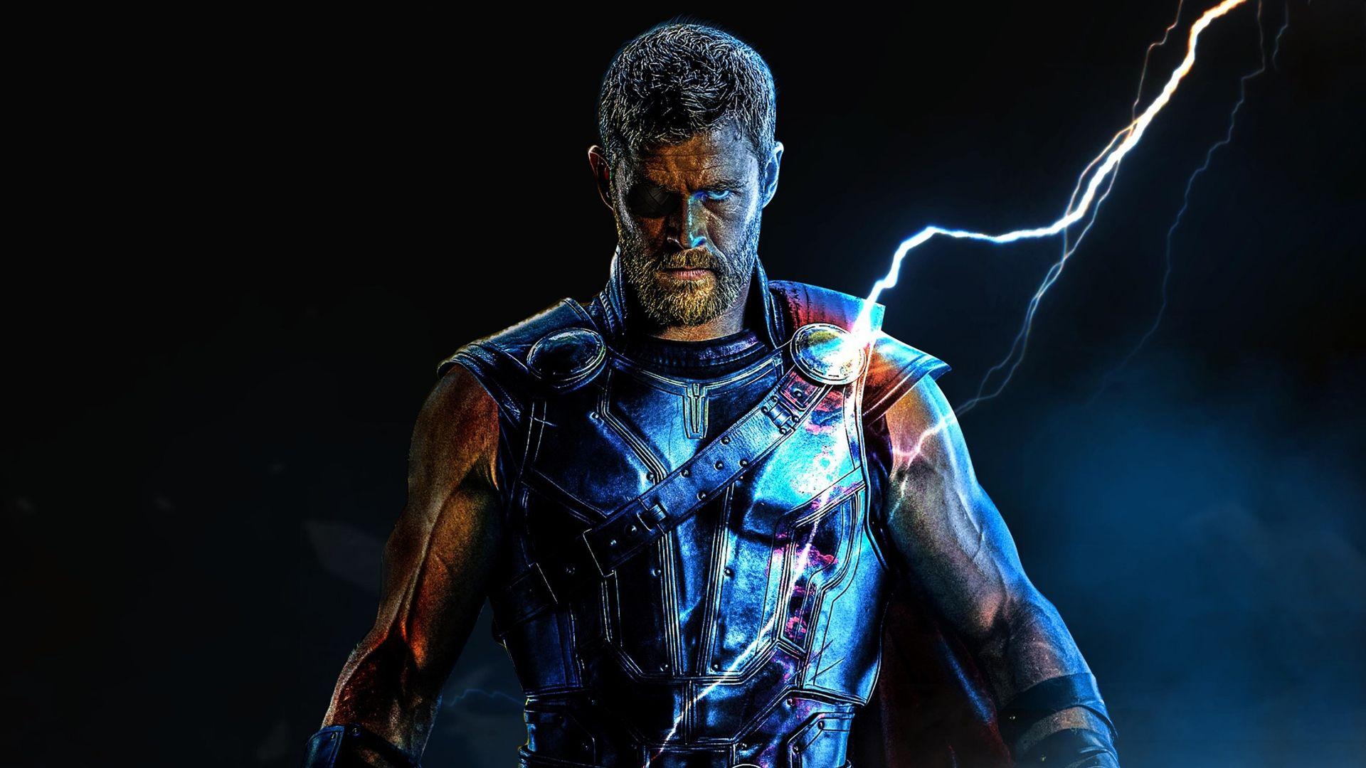 1920x1080 Download Avengers Infinity War 2018 Thor Ragnarok Digital Art HD 1080p wallpaper 1920x1080