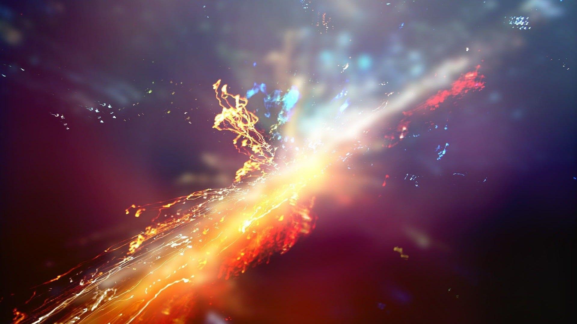 1920x1080 explosions, Particles, Colors Wallpaper HD / Desktop and Mobile