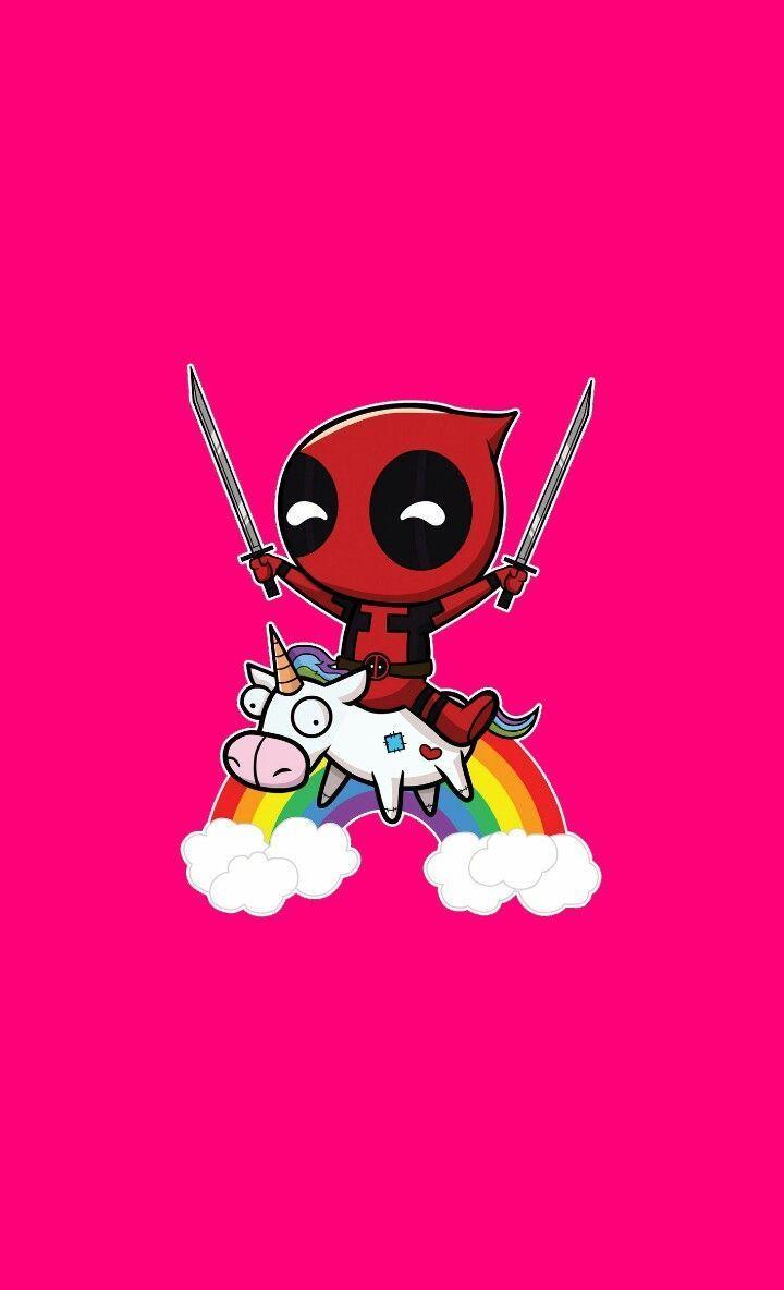 720x1184 Deadpool and Unicorn art #iPhonewallpaper #lockscreen #drawing