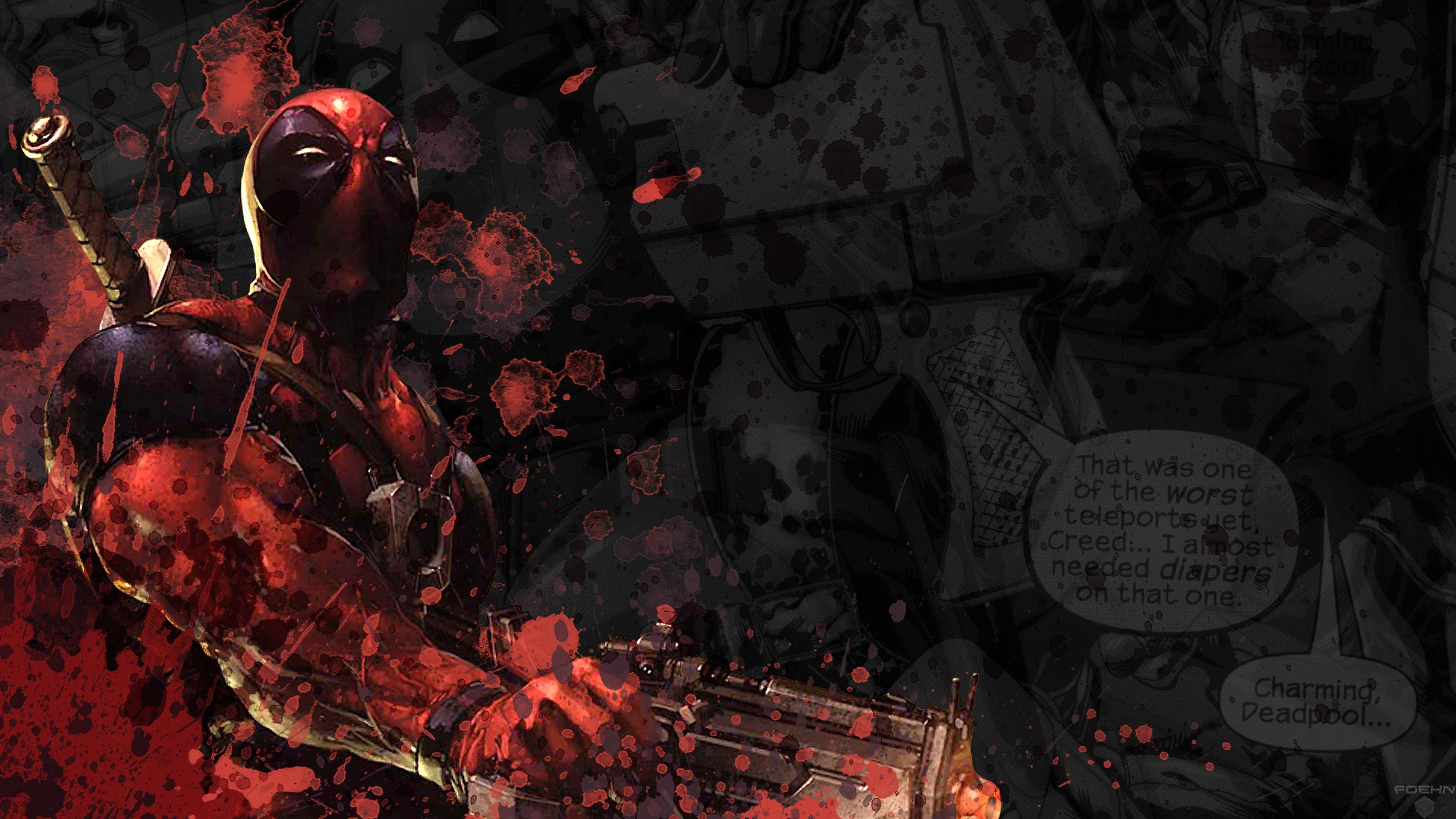 3840x2160 4K Deadpool Wallpaper