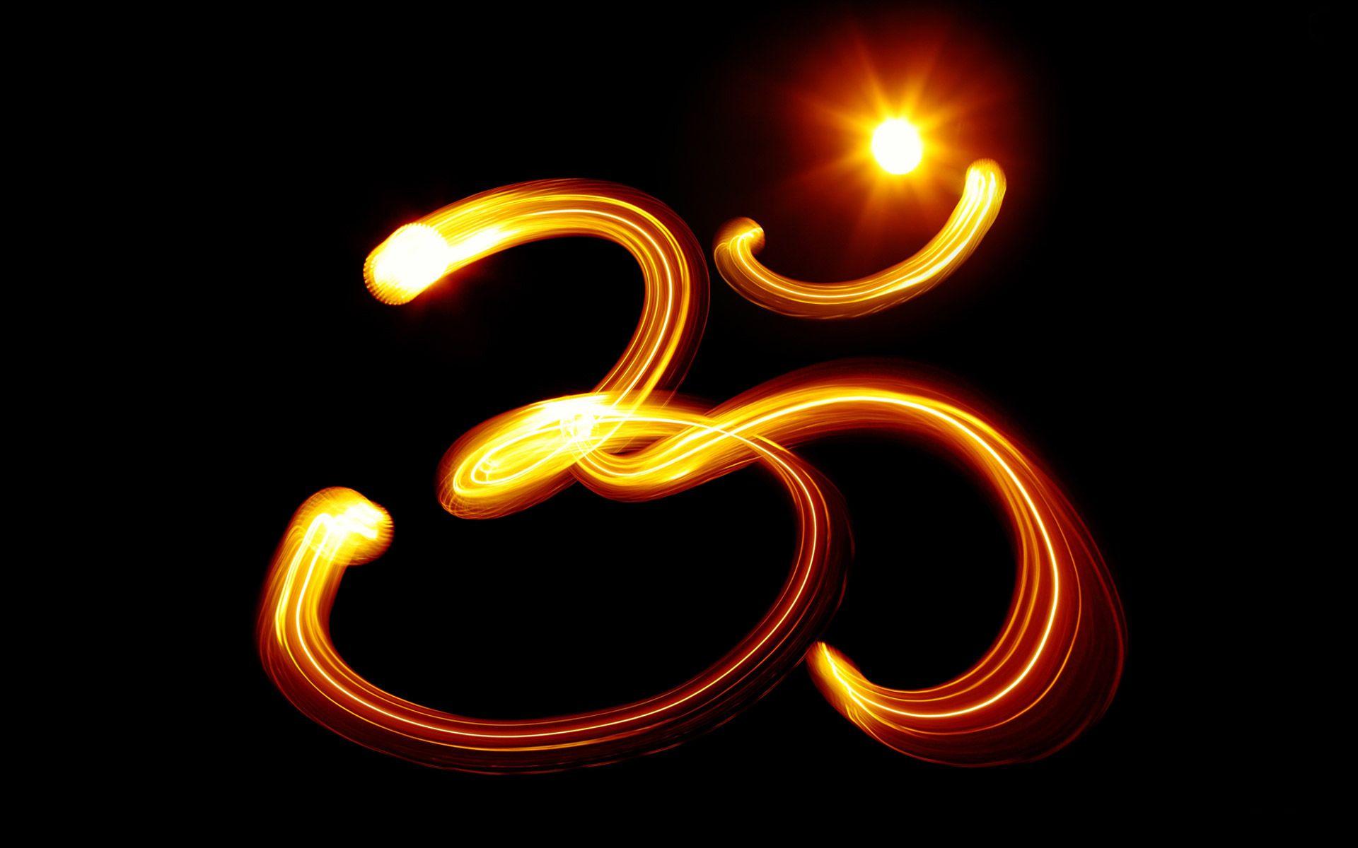 1920x1200 Creative 3D Om Shining HD Wallpaper