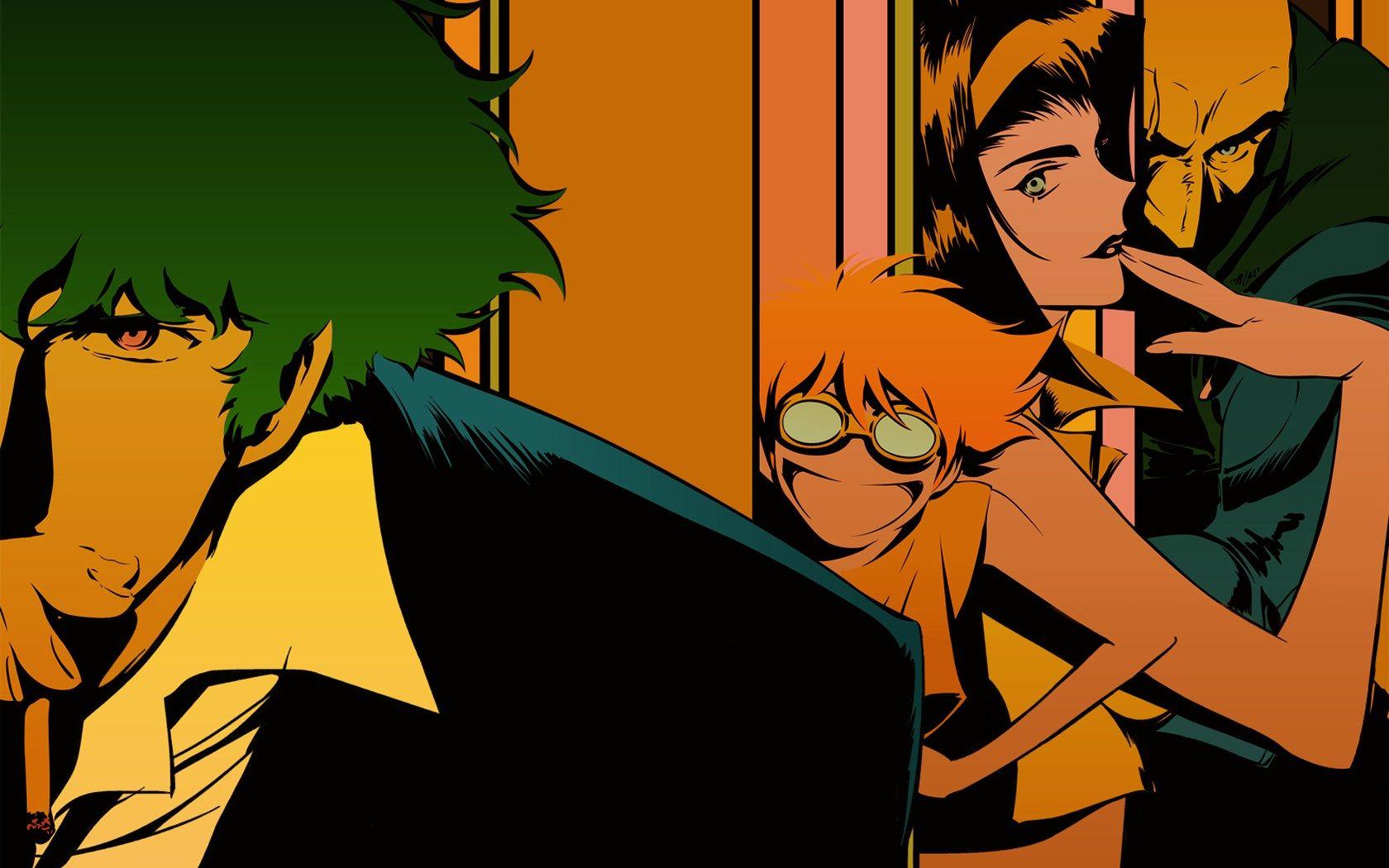 1680x1050 Cowboy Bebop, Edward, Ein, Faye Valentine, Jet Black, Spike Spiegel