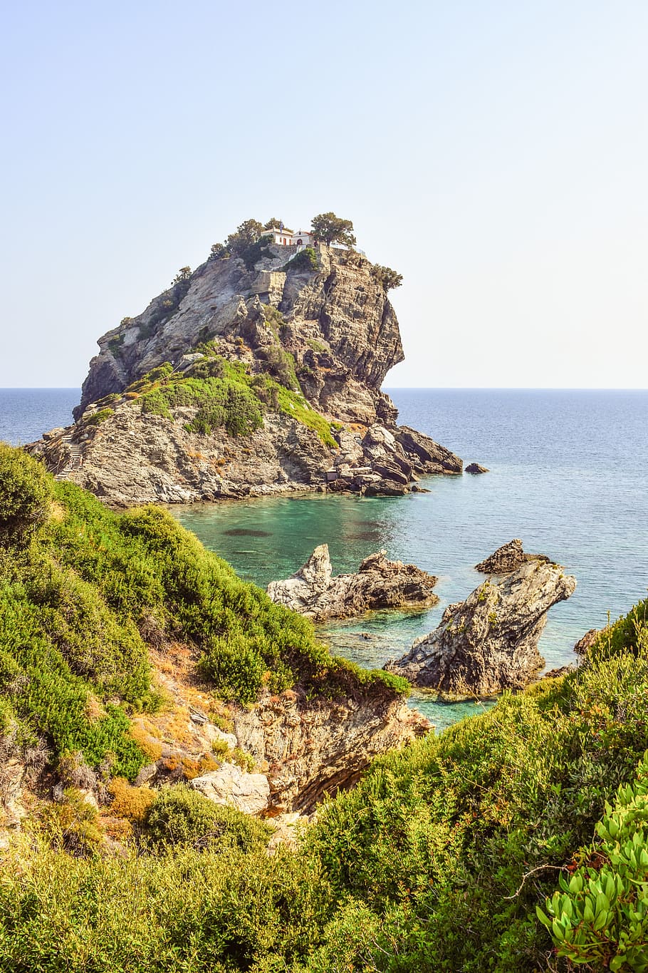 910x1365 Skopelos island 1080P, 2K, 4K, 5K HD wallpaper free download