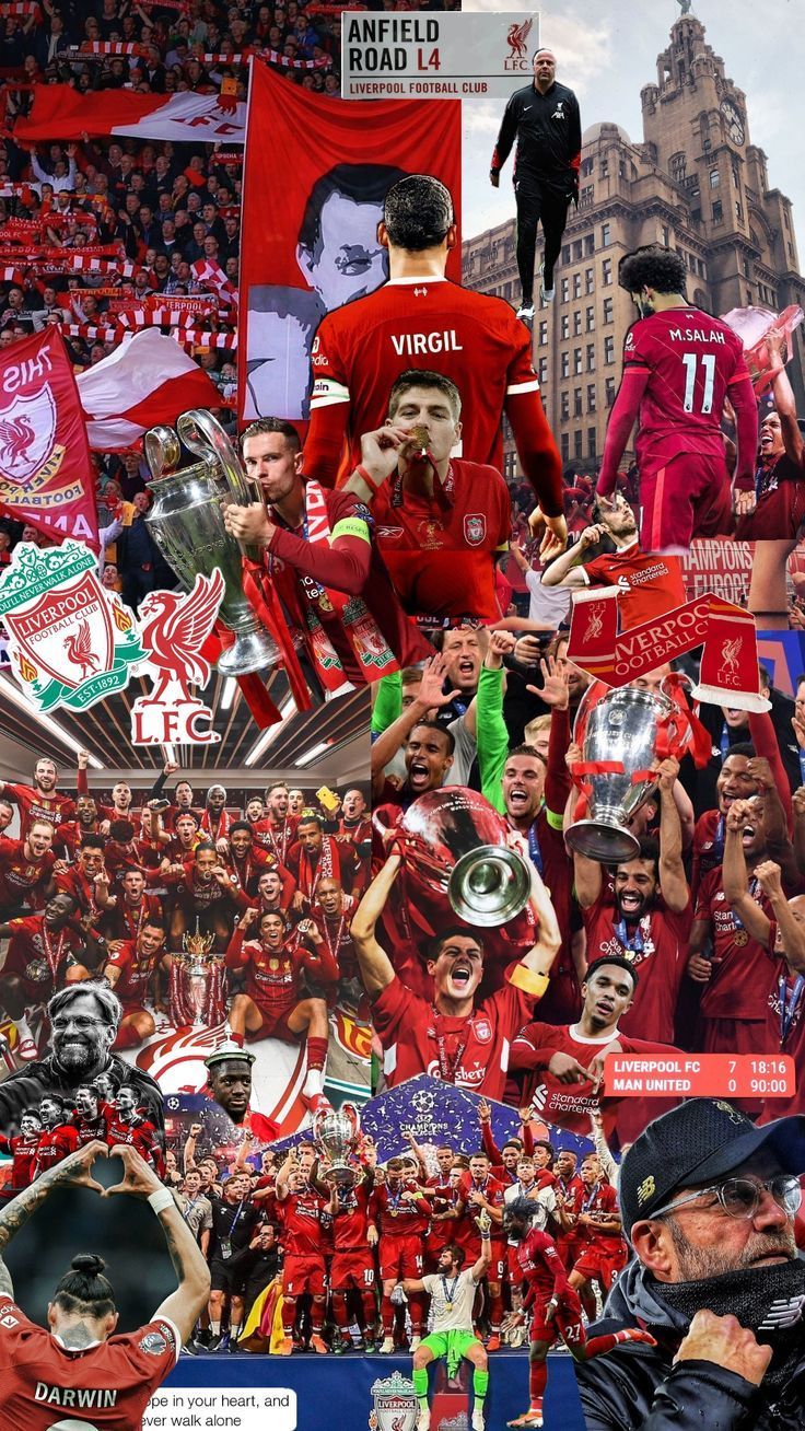 736x1308 Liverpool. Liverpool fc collage, Fc liverpool wallpaper, Aesthetic liverpool wallpaper