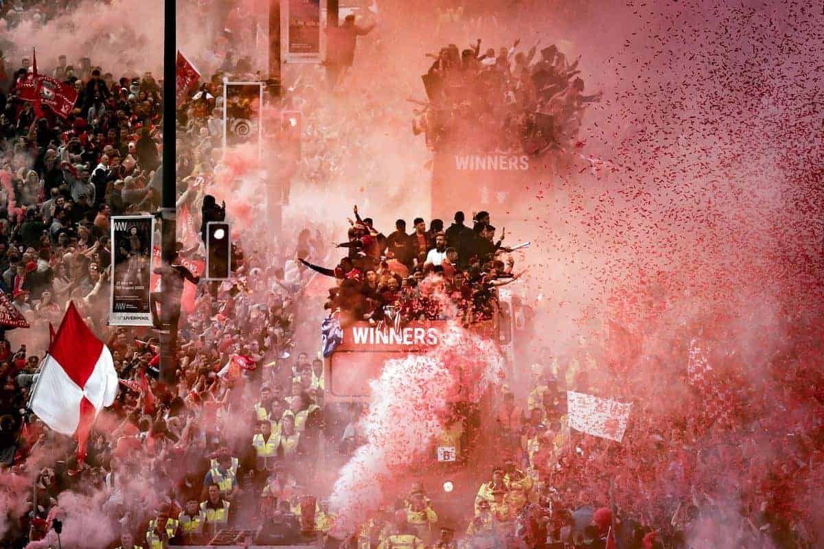 1200x800 Flares, silverware & 000 Reds amazing photo from Liverpool's parade